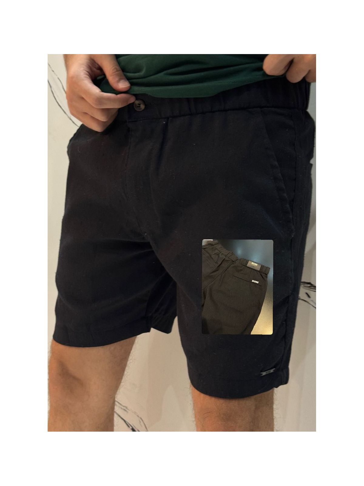 Short linho BSS - Preto - 01684 - Conceito 62