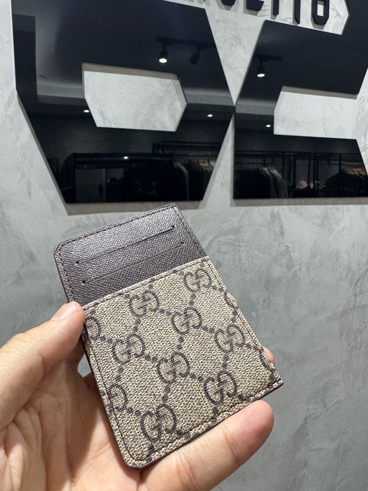 Porta Cartão Gucci Marrom Simples - 01890 - Conceito 62