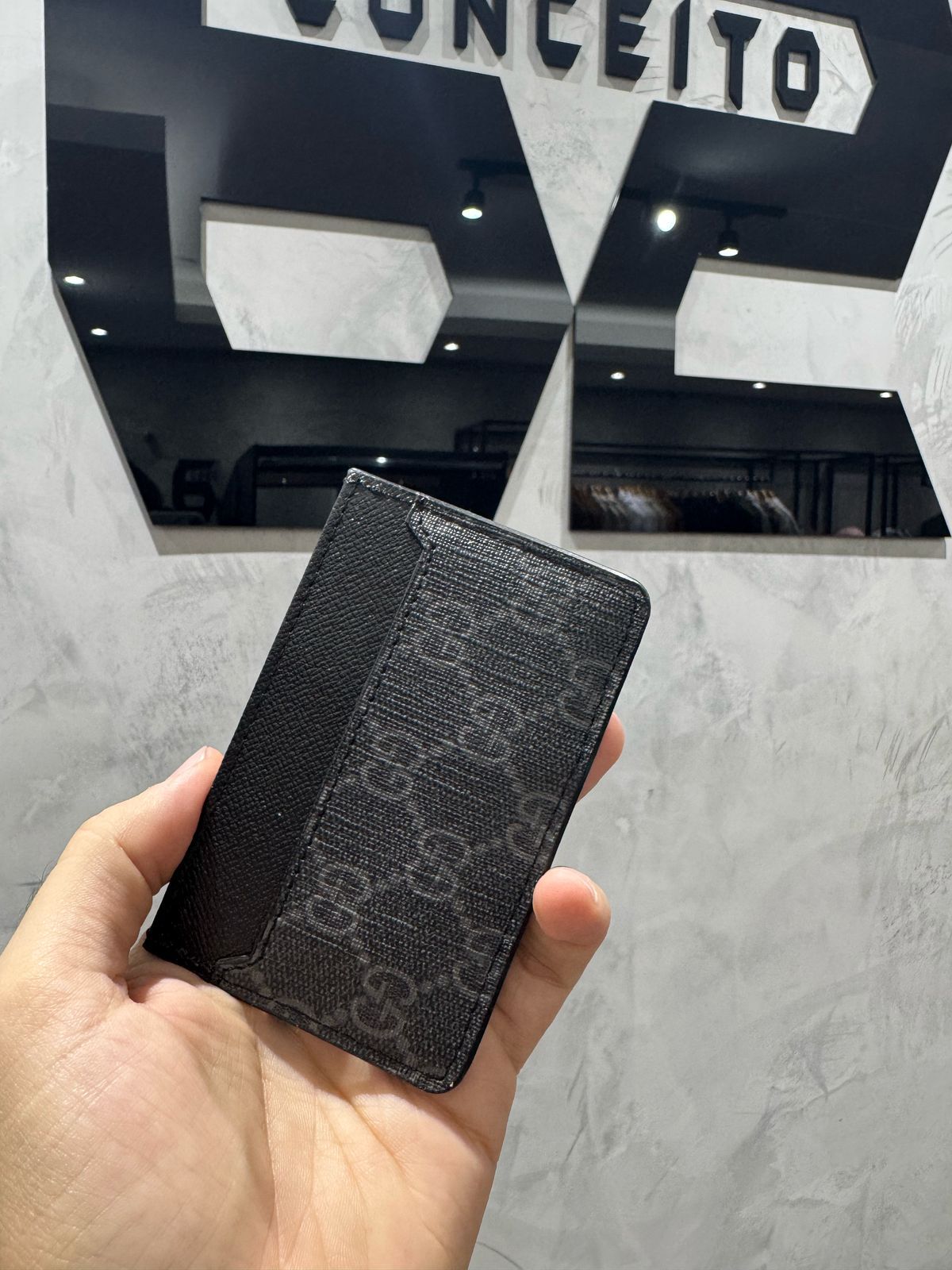 Porta Cartão Gucci - Preto - 01892 - Conceito 62