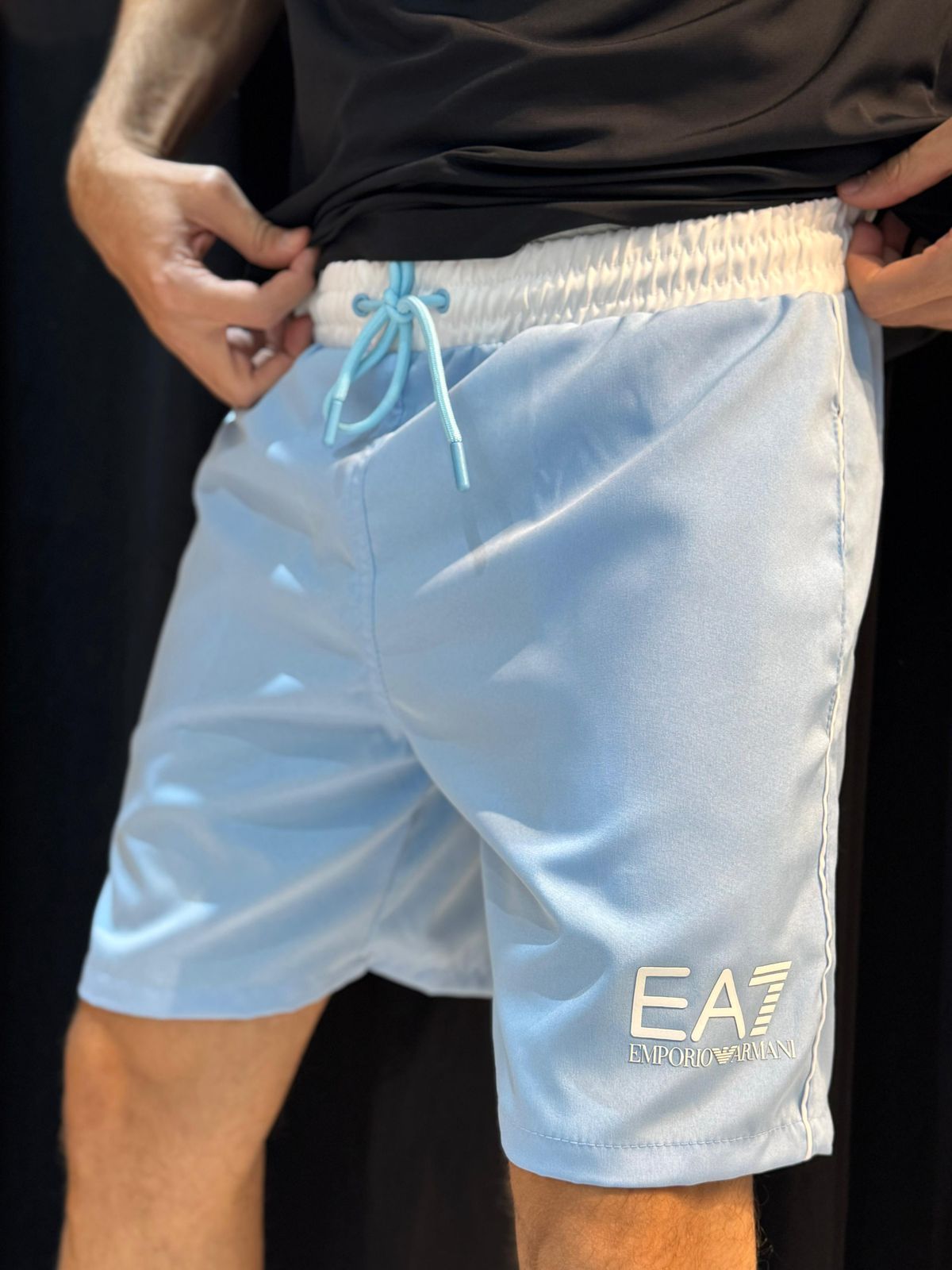 Short Griffe EA7 - Azul - 02622 - Conceito 62