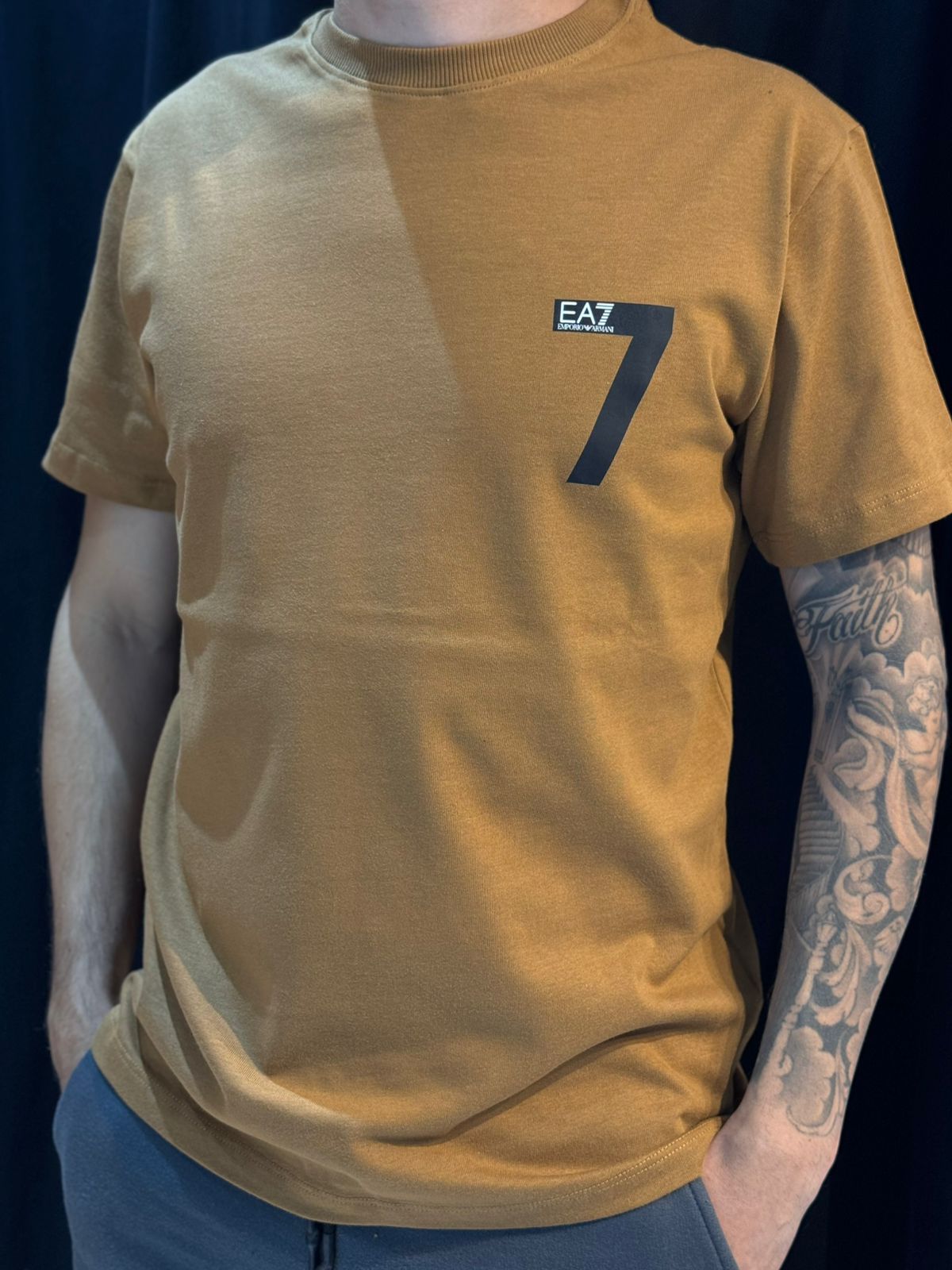 Camiseta Peruana EA7 - Mostarda - 02786 - Conceito 62