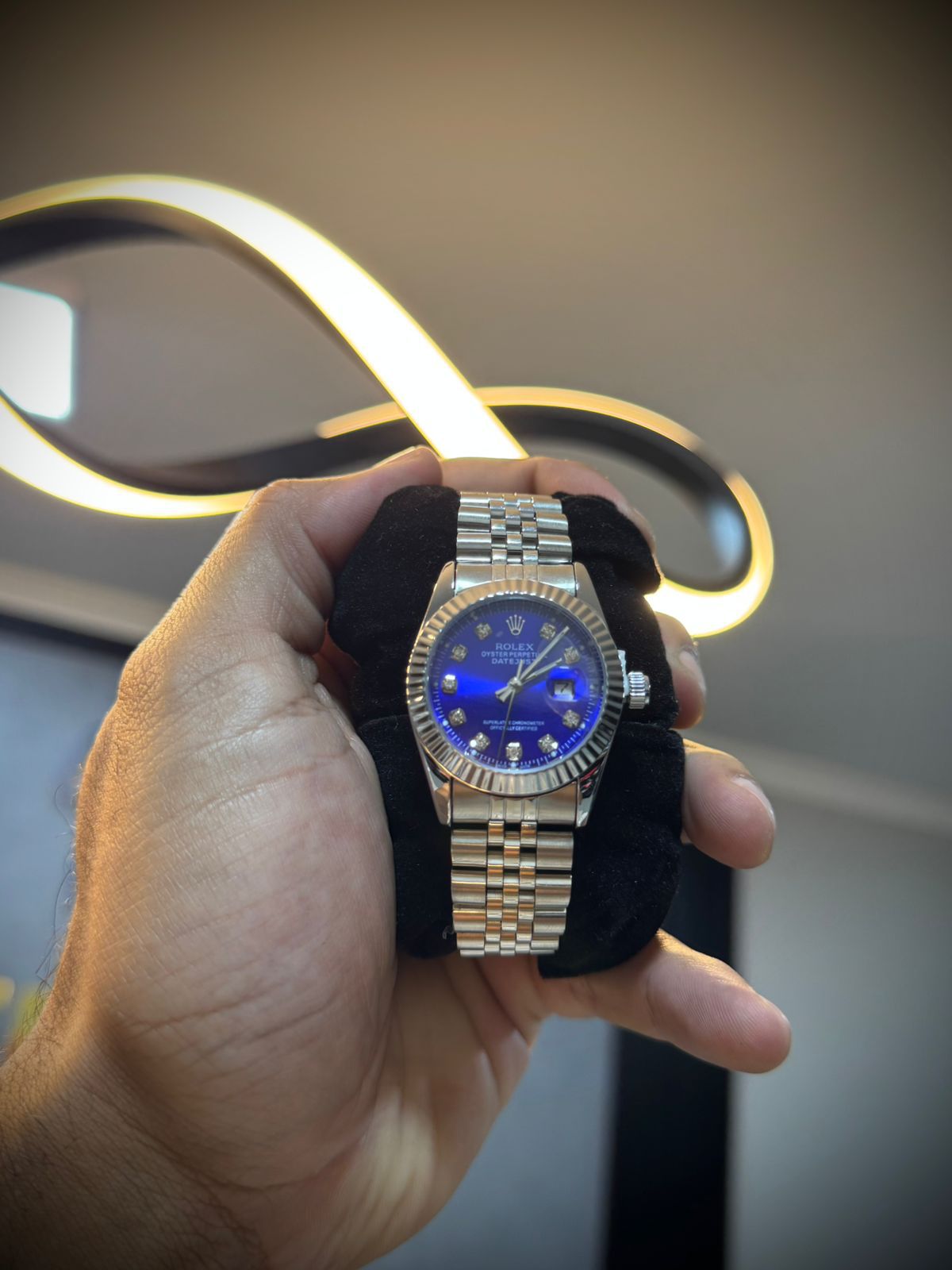 Relógio Rolex - Prata/Azul - 03433 - Conceito 62