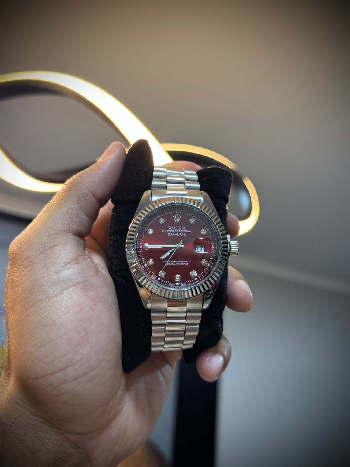 Relógio Rolex - Prata/Vermelho - 03443 - Conceito 62