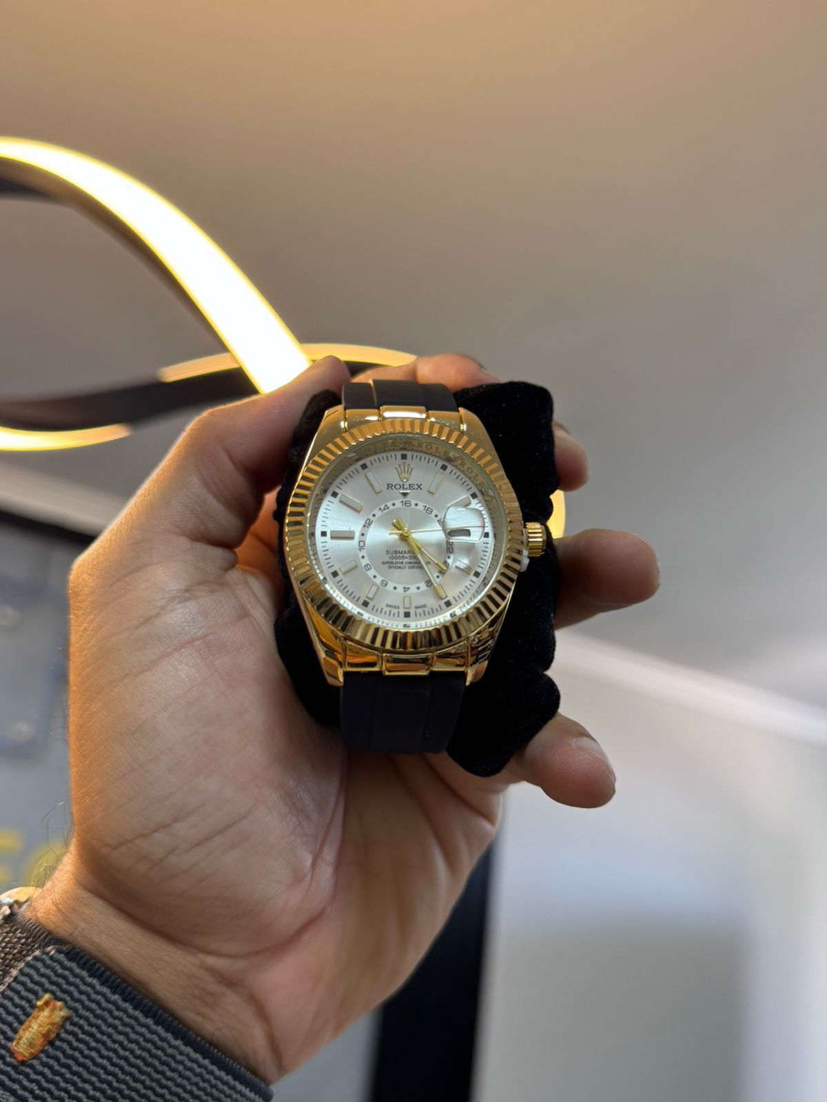 Relógio Rolex - Preto/dourado - 03444 - Conceito 62