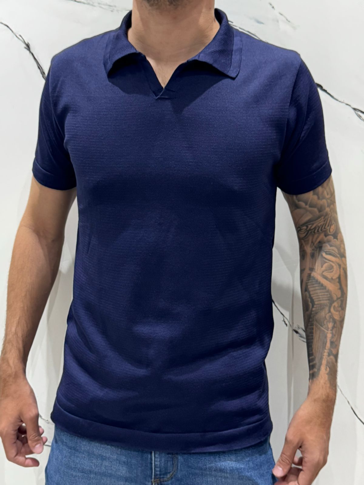 Polo Tricot Lisa - Azul - 03449 - Conceito 62