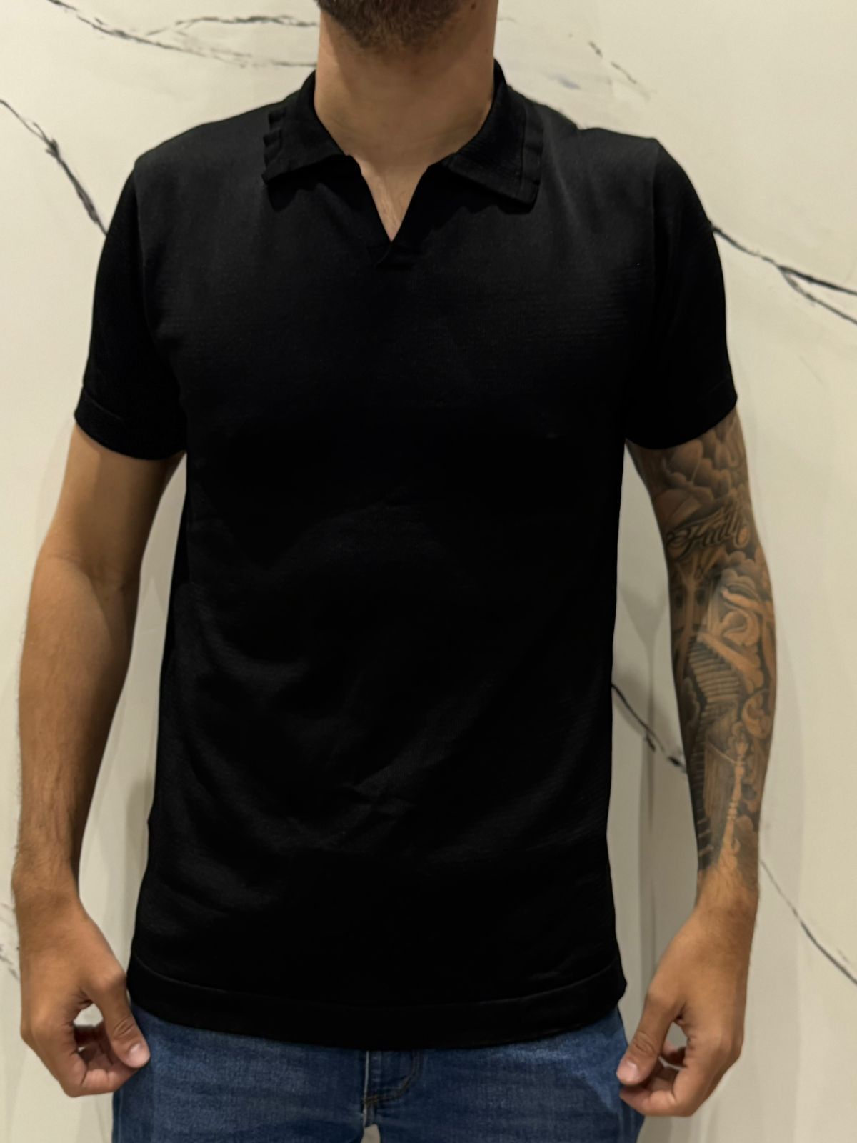 Polo Tricot Lisa - Preto - 03451 - Conceito 62