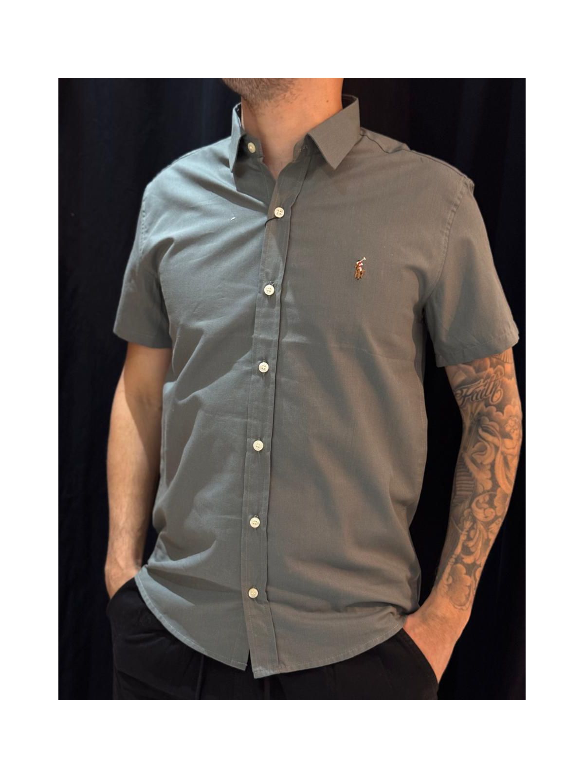 Camisa Social Ralph - Verde/Cinza - 03842 - Conceito 62