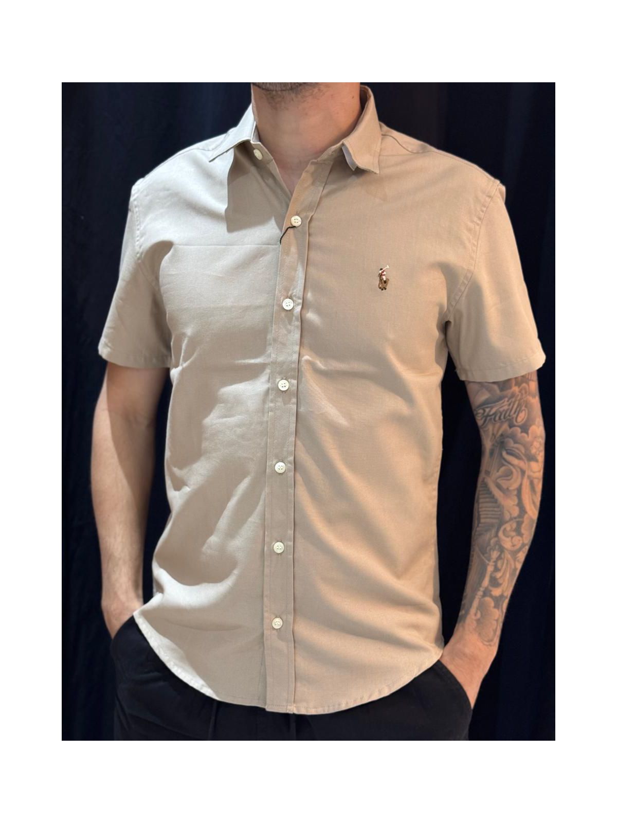 Camisa Social Ralph - Bege escuro - 03837 - Conceito 62
