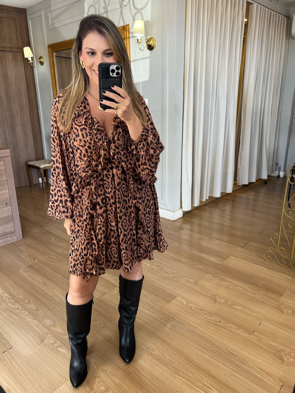 VESTIDO BOHO - ONÇA - Espasso Bela | Moda Feminina