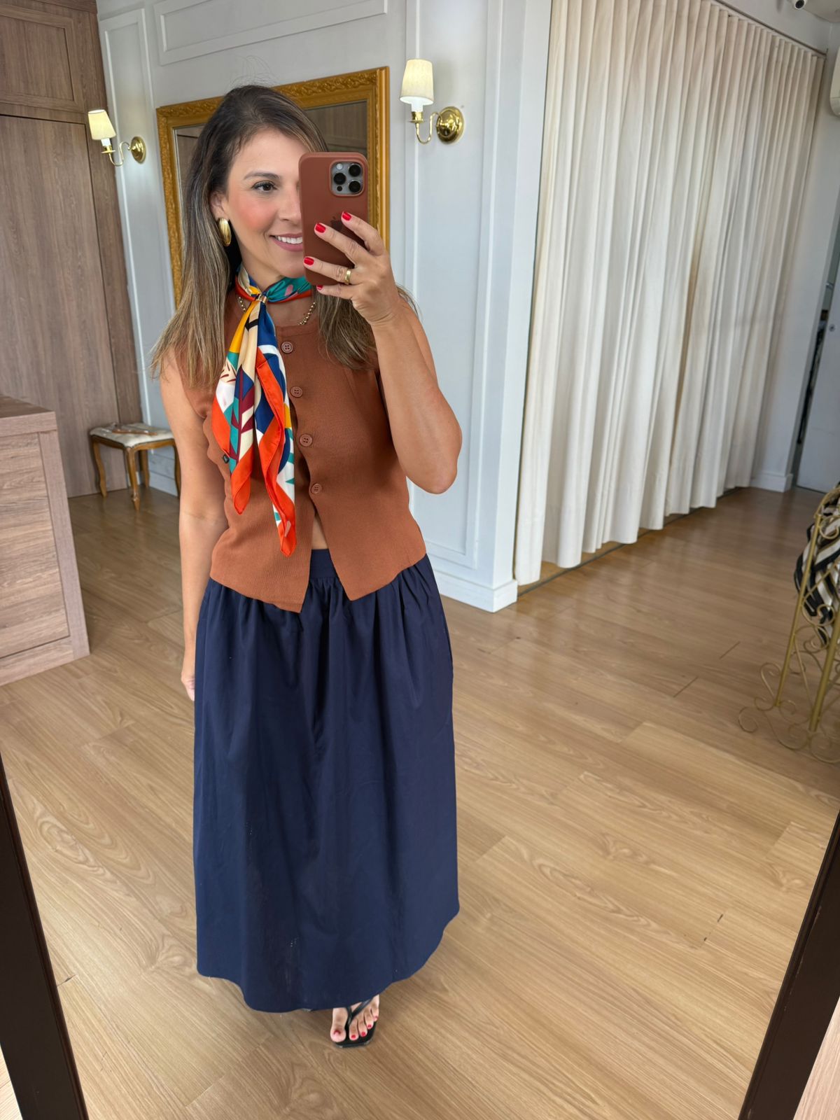 SAIA TRICOLINE - AZUL MARINHO - Espasso Bela | Moda Feminina