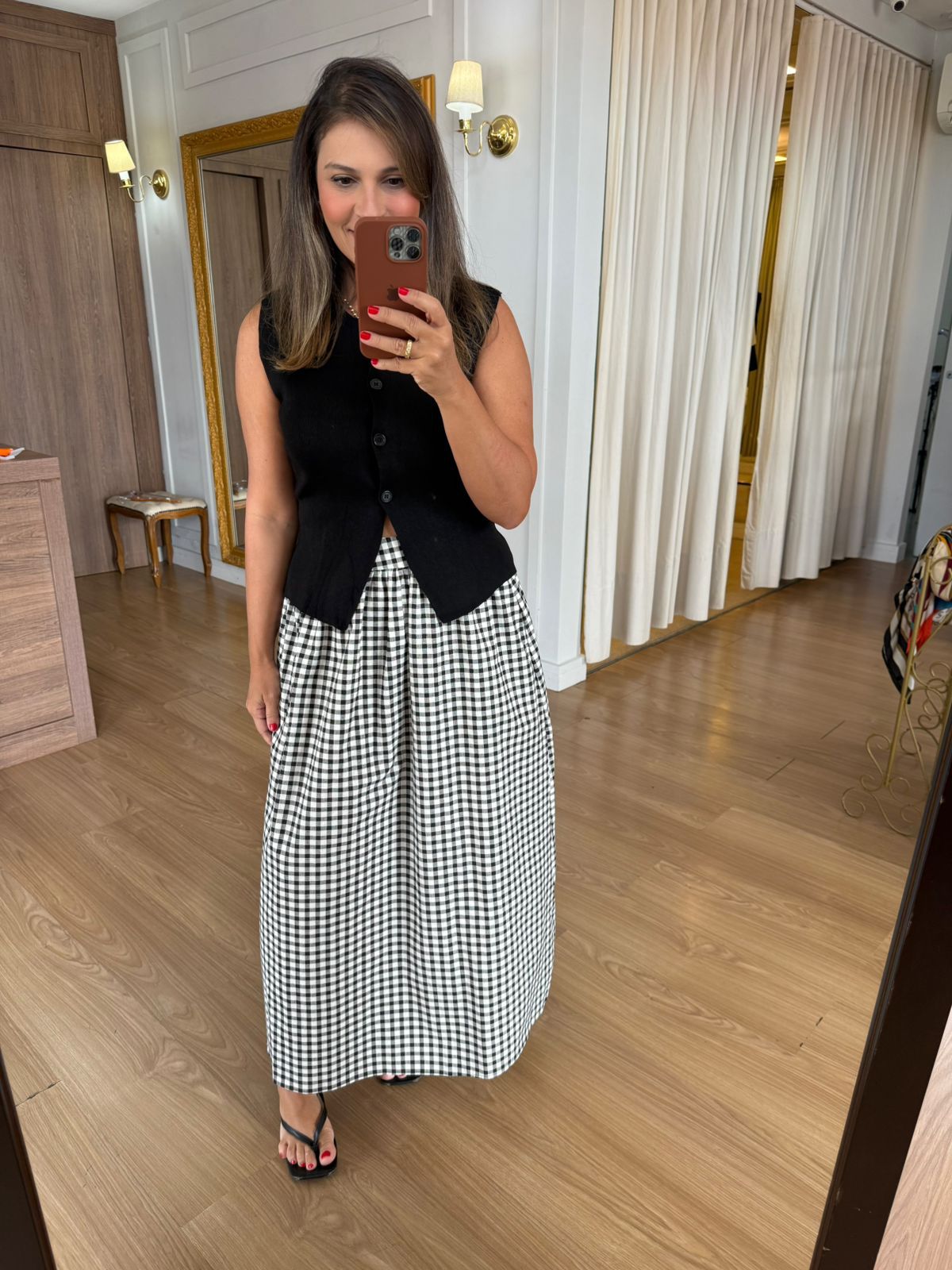 SAIA TRICOLINE - XADREZ - Espasso Bela | Moda Feminina