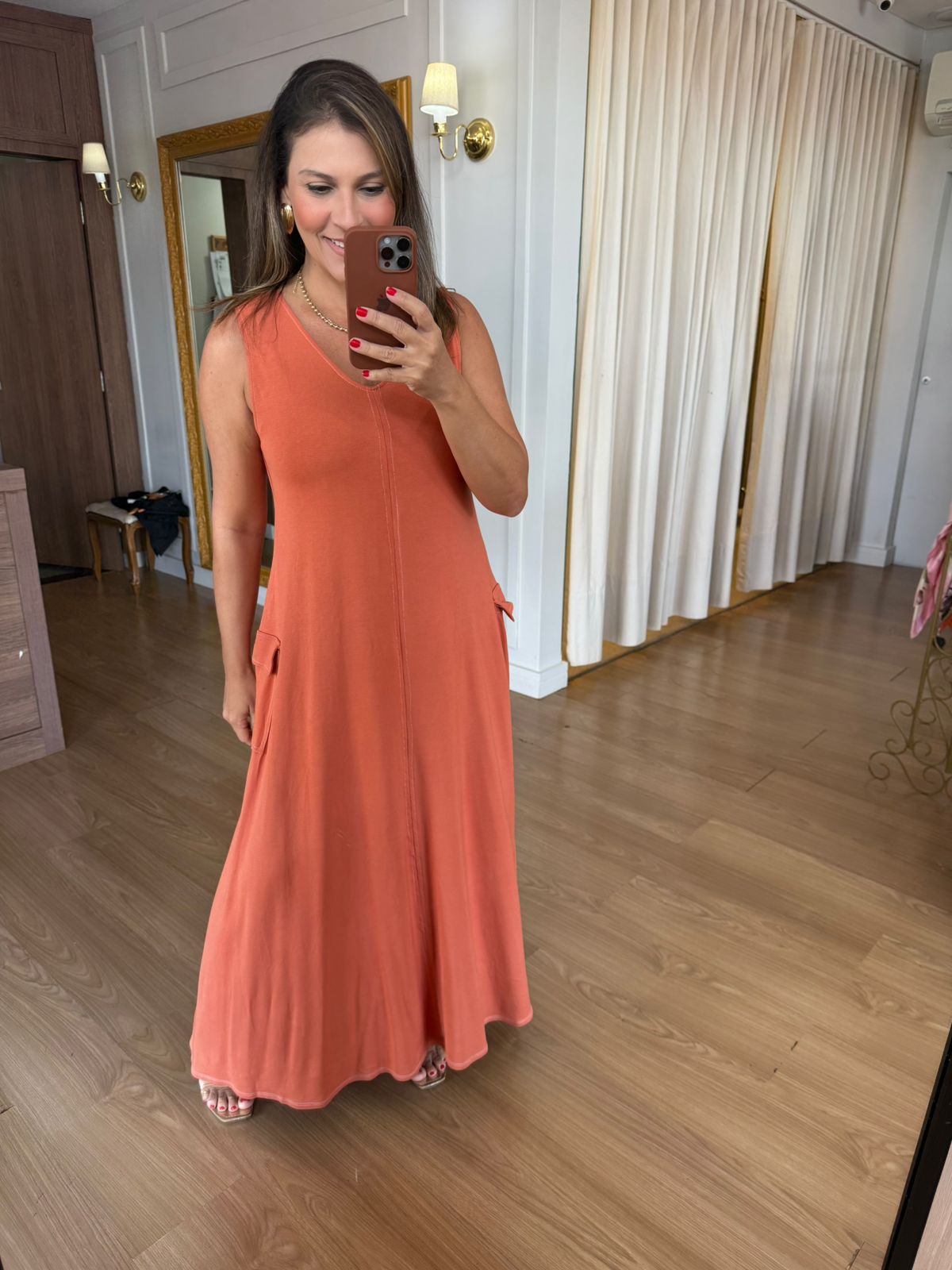 VESTIDO FRIDA EM MOLETINHO COM PRESPONTO - TERRACO... - Espasso Bela | Moda Feminina