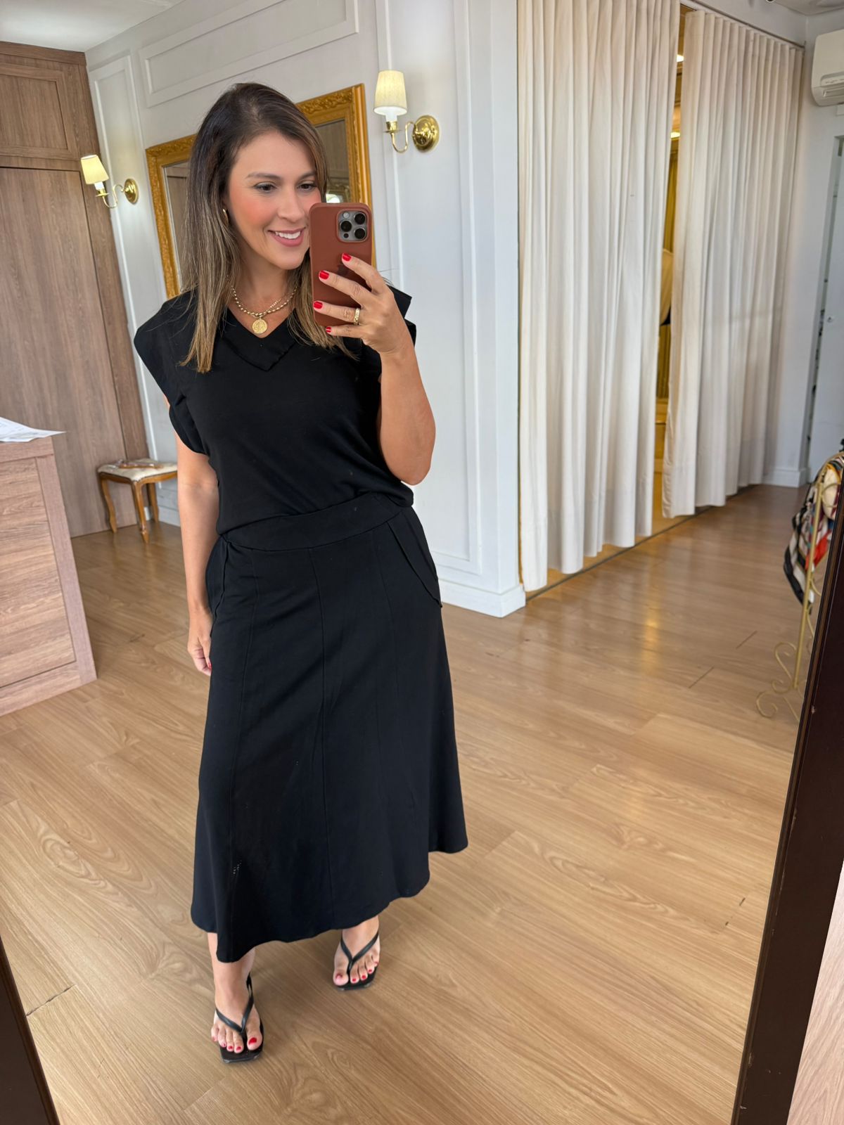 CONJUNTO EM MALHA MOLETINHO ALEXIA - PRETO - Espasso Bela | Moda Feminina