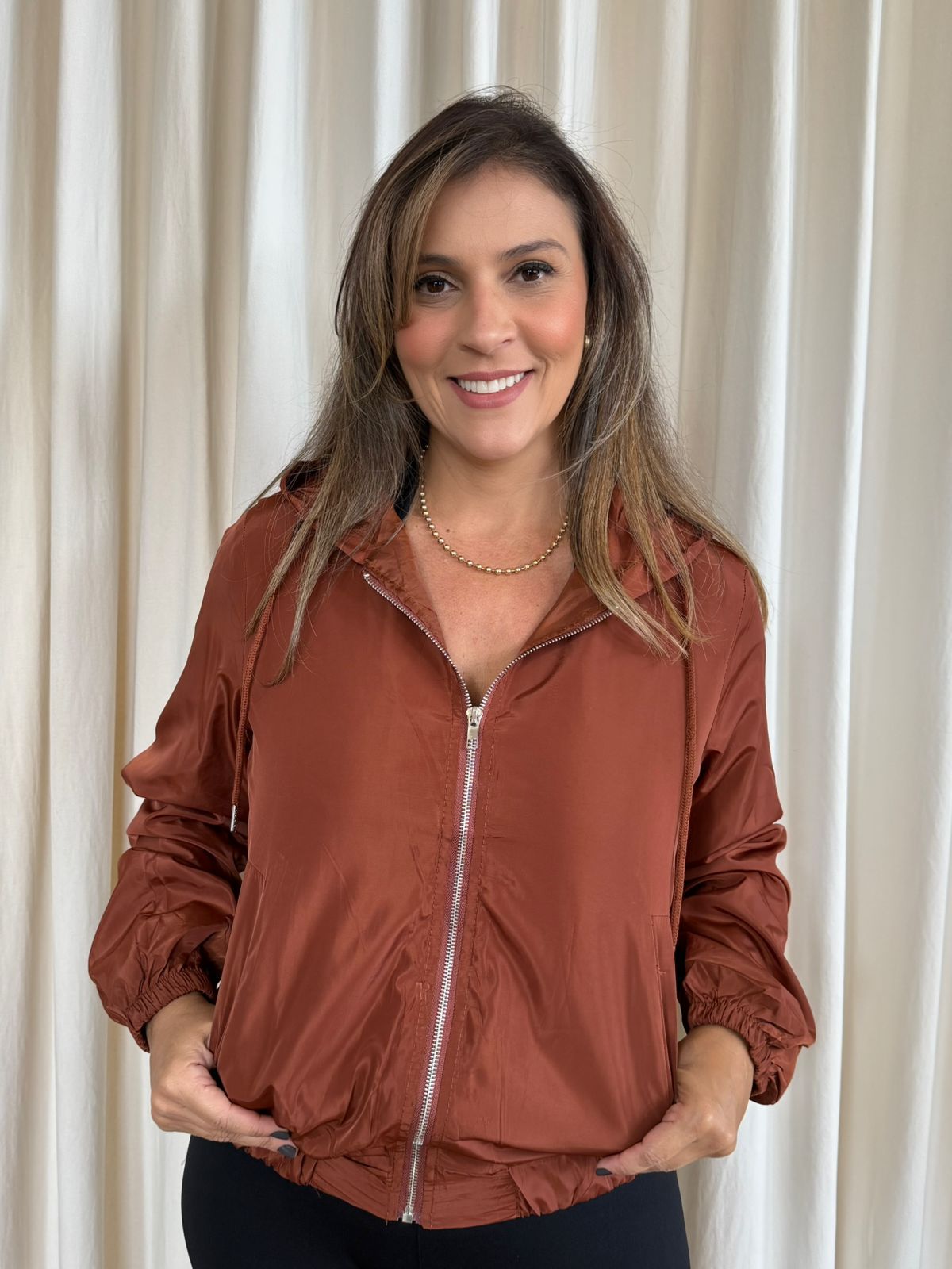 CORTA VENTO - TERRA COTA - Espasso Bela | Moda Feminina