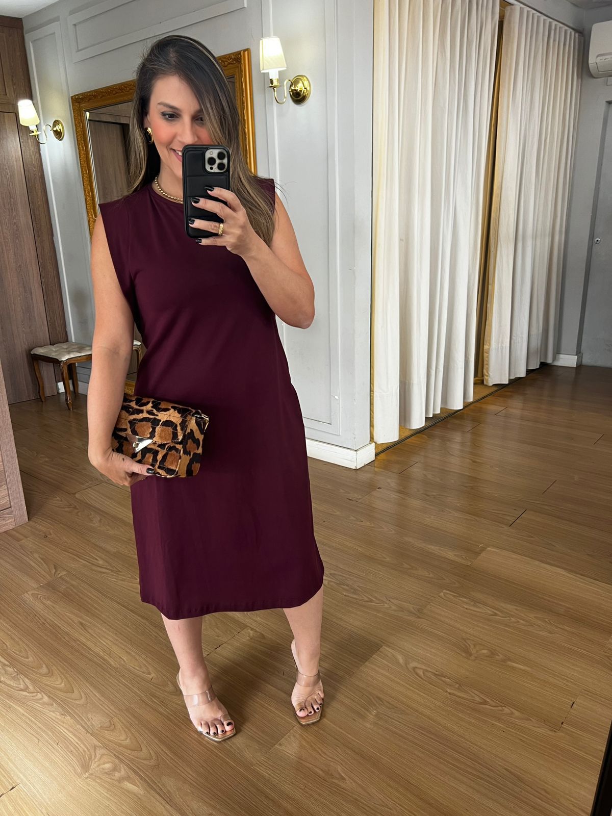 VESTIDO MALHA DE ALGODÃO MUSCLE - MARSALA - Espasso Bela | Moda Feminina