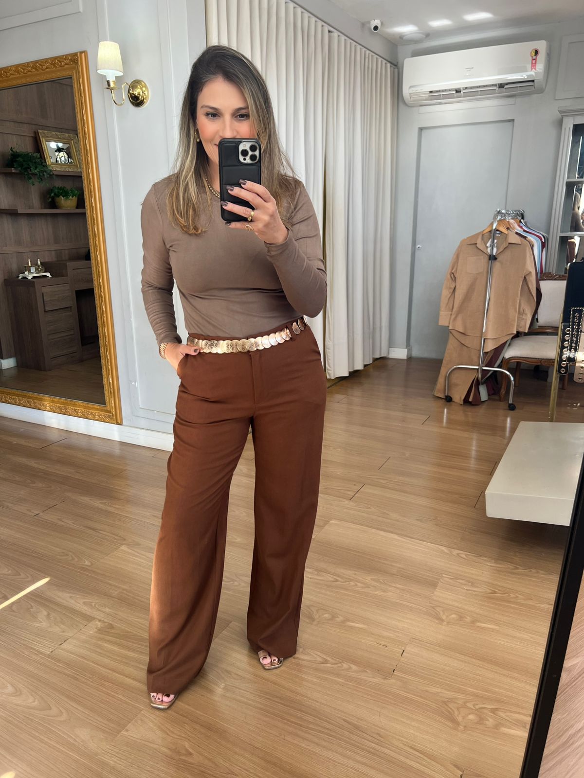 Cinto elástico Moedas - dourado - Espasso Bela | Moda Feminina