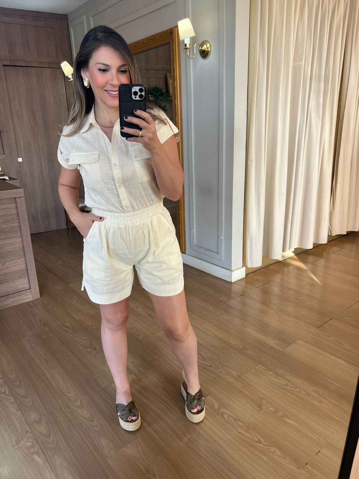 CONJUNTO PAOLA 100% ALGODÃO - amarelo manteiga - Espasso Bela | Moda Feminina