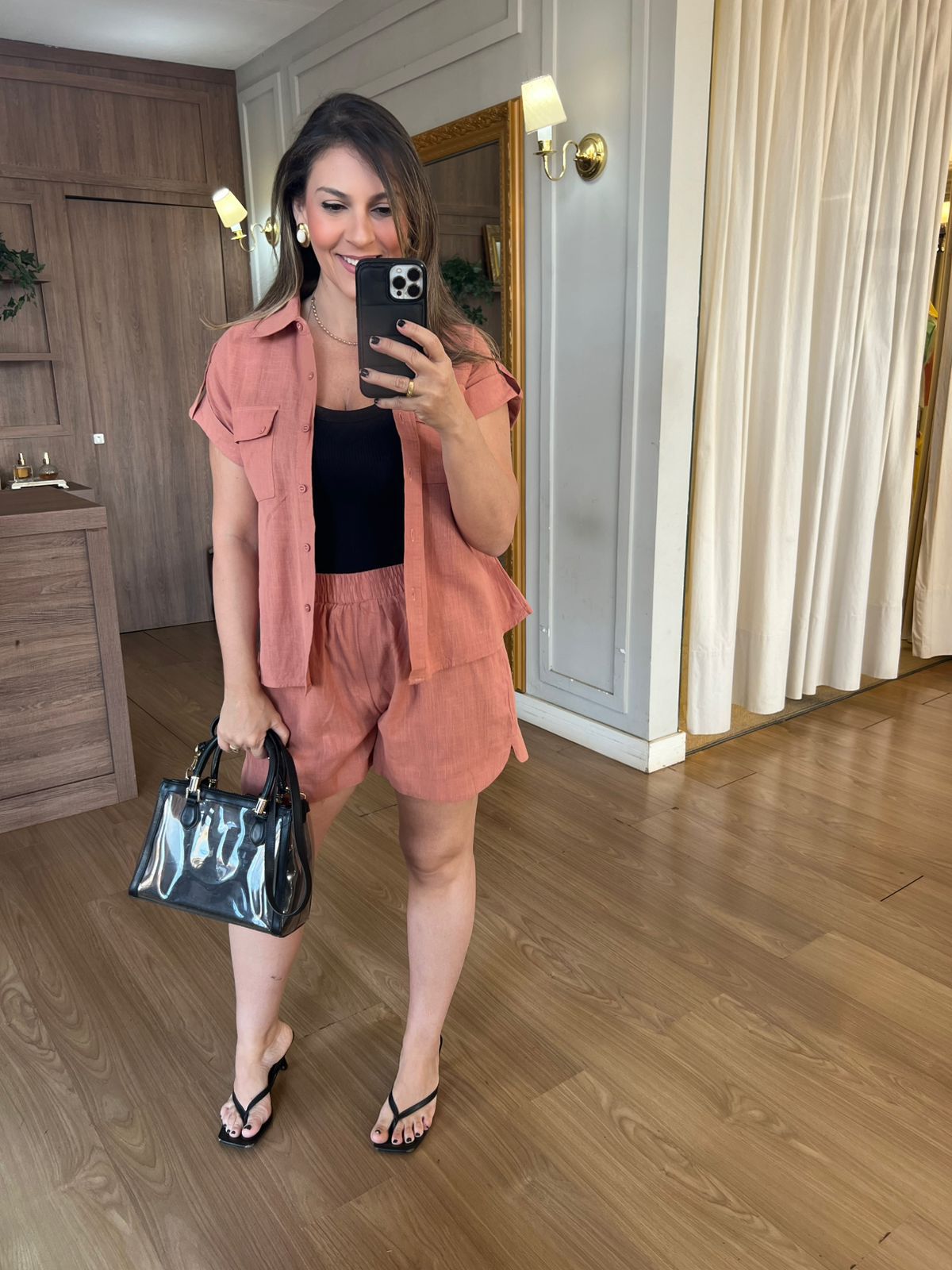 CONJUNTO PAOLA 100% ALGODÃO -ROSA QUEIMADO - Espasso Bela | Moda Feminina