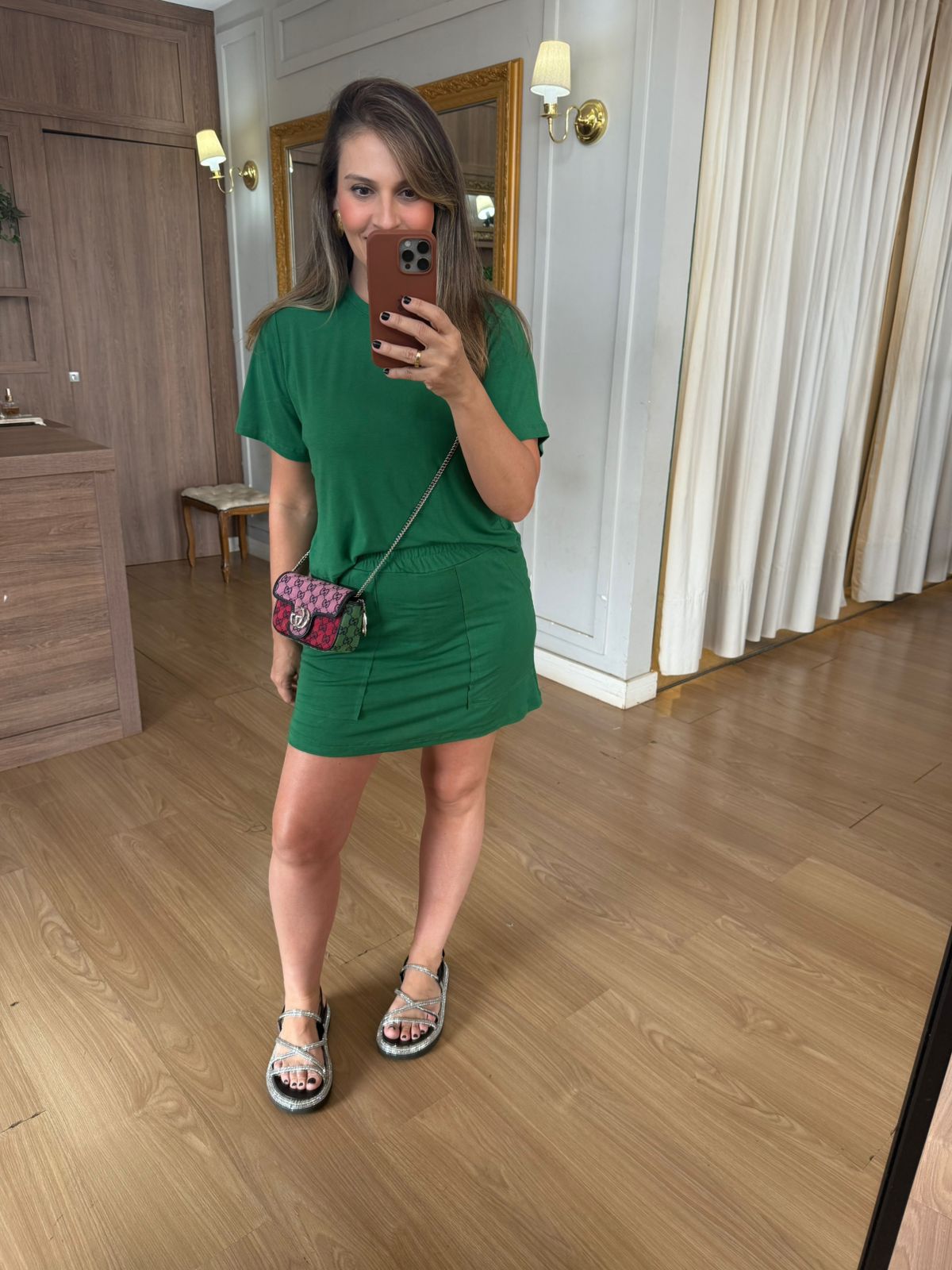 CONJUNTO FABI SHORT SAIA - VERDE - Espasso Bela | Moda Feminina