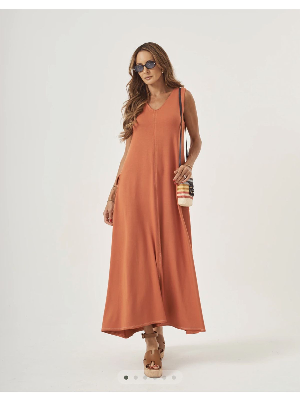 VESTIDO FRIDA EM MOLETINHO COM PRESPONTO - TERRACO... - Espasso Bela | Moda Feminina