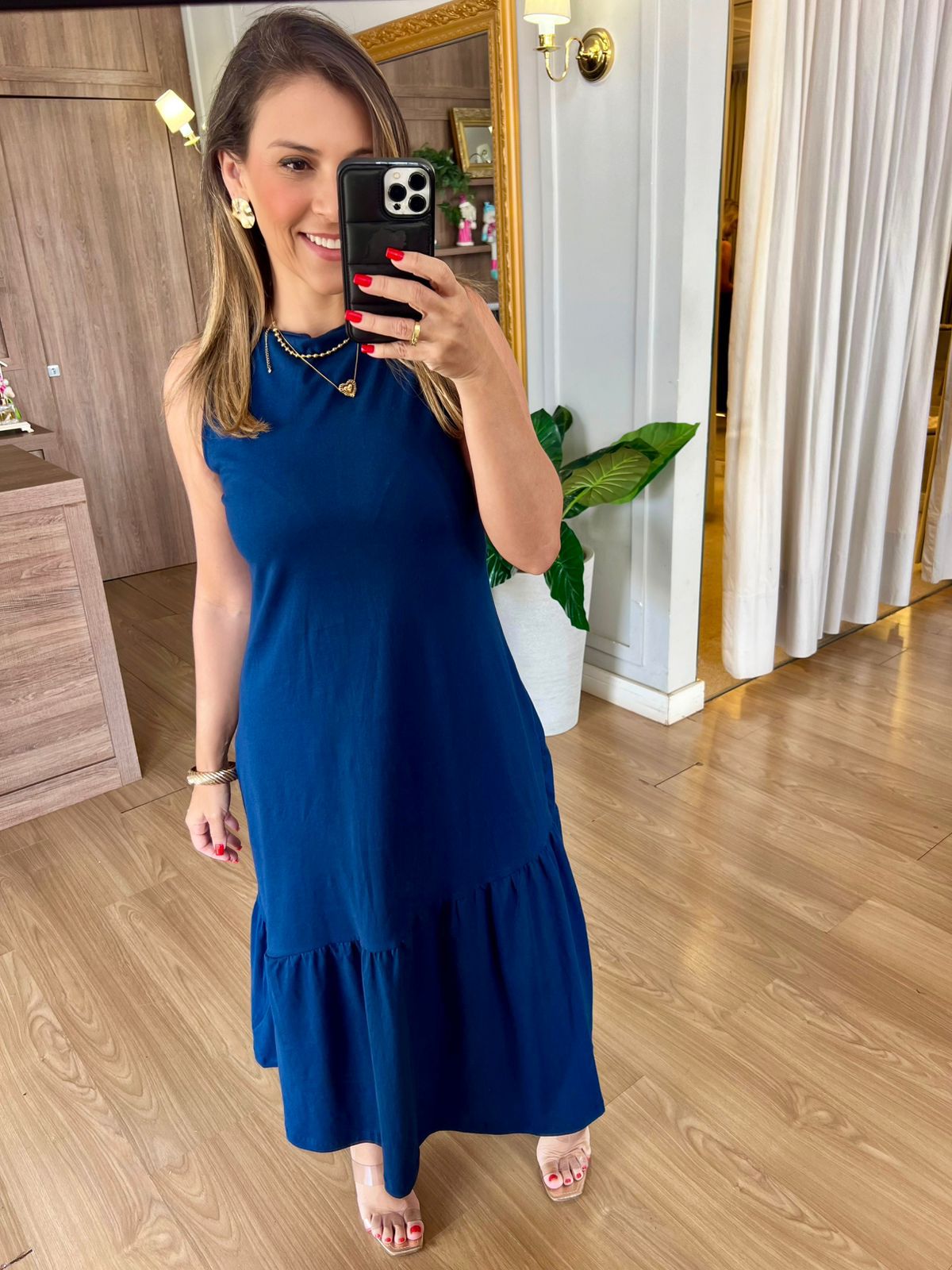 VESTIDO SIMONE - MARINHO - Espasso Bela | Moda Feminina