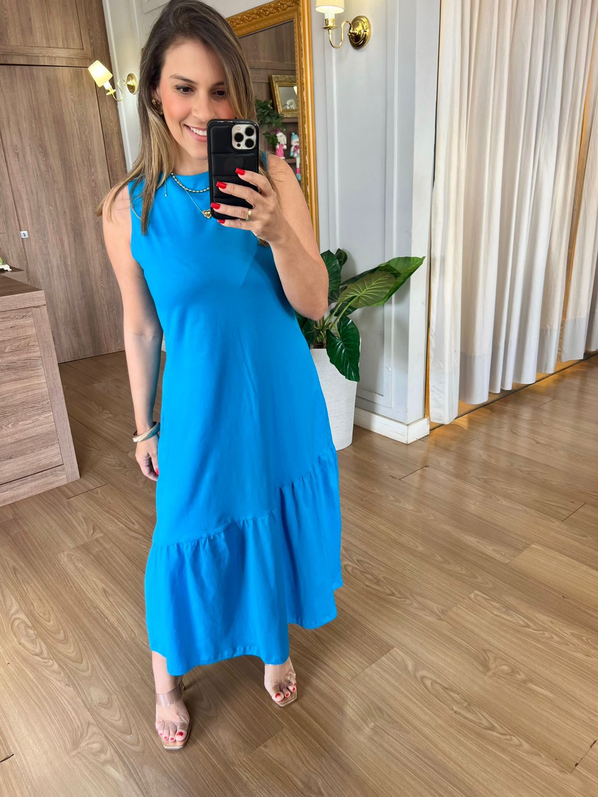 VESTIDO SIMONE - TURQUESA - Espasso Bela | Moda Feminina
