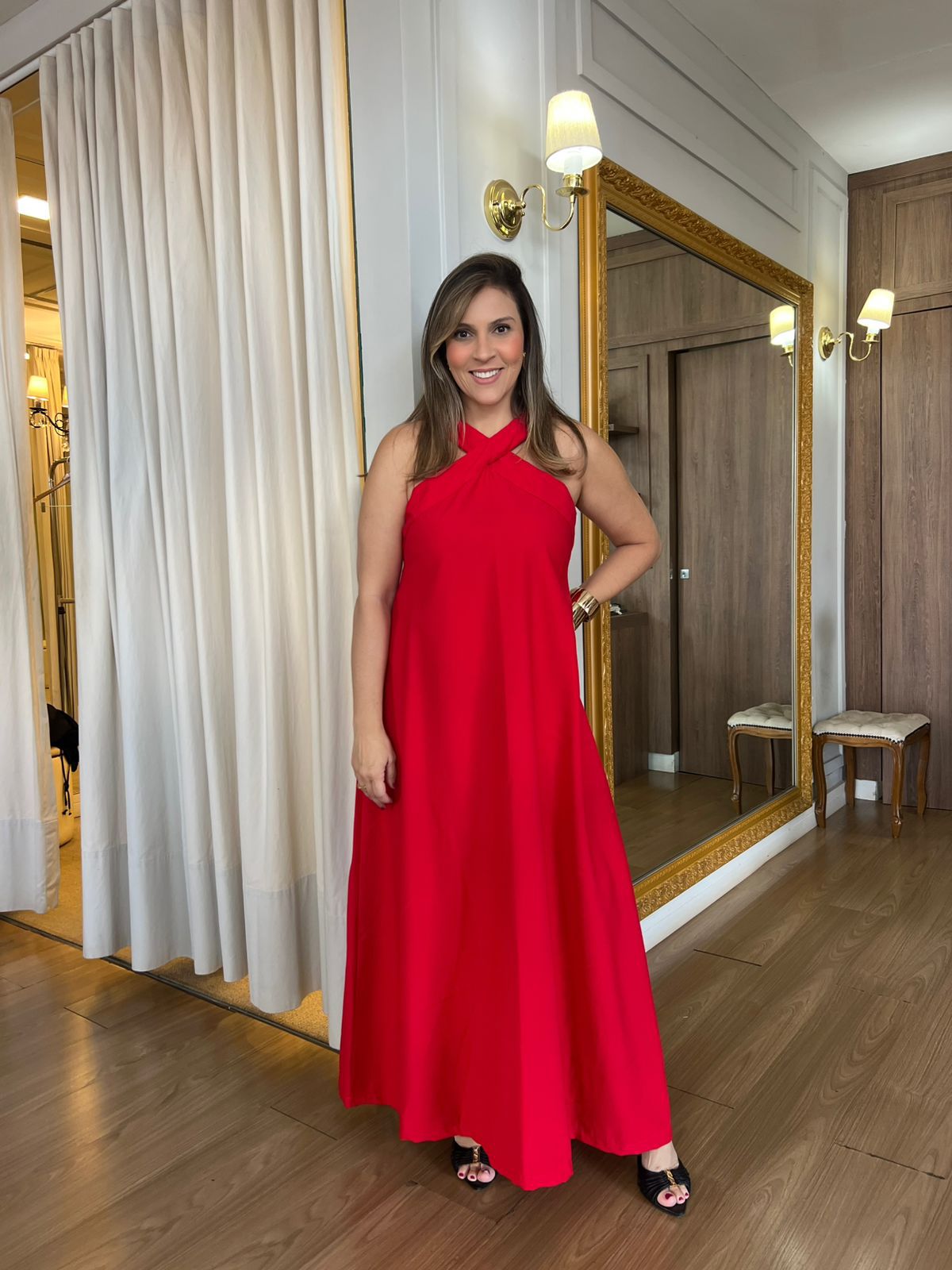 VESTIDO LIOCEL CRUZADO - ELIANA VERMELHO - Espasso Bela | Moda Feminina