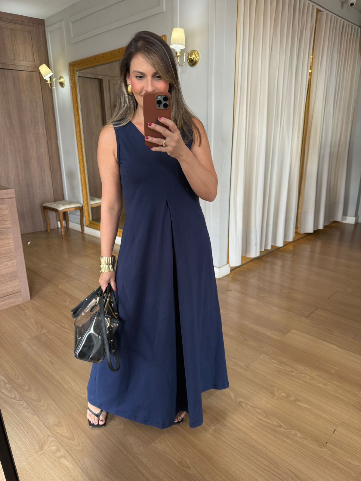 VESTIDO MALHA DE ALGODÃO VITORIA - AZUL - Espasso Bela | Moda Feminina