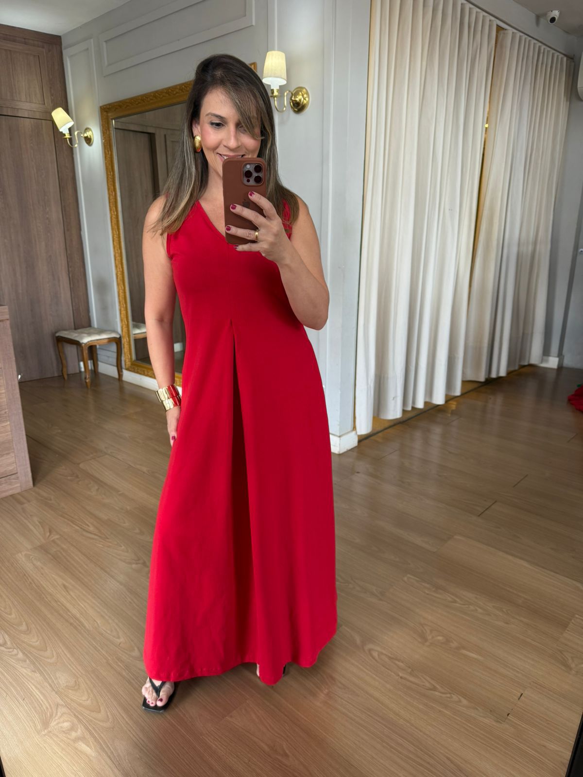 VESTIDO MALHA DE ALGODÃO VITORIA - VERMELHO - Espasso Bela | Moda Feminina