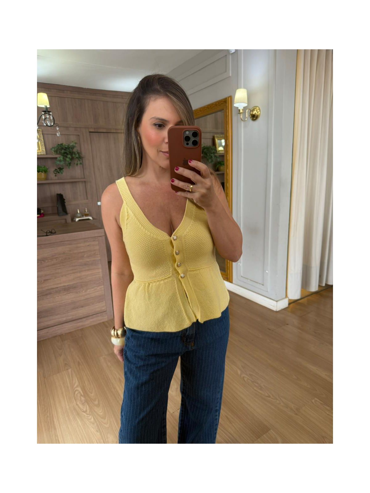 REGATA EM TRICO MODAL - AMARELA - Espasso Bela | Moda Feminina