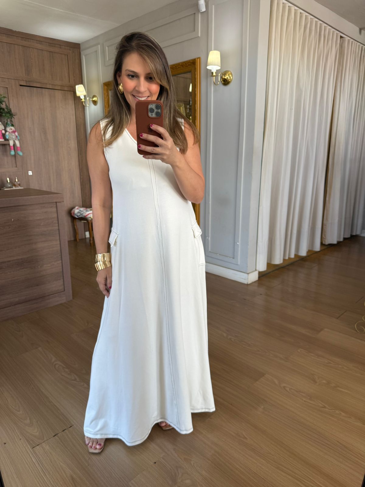 VESTIDO FRIDA EM MOLETINHO COM PRESPONTO - OFF - Espasso Bela | Moda Feminina