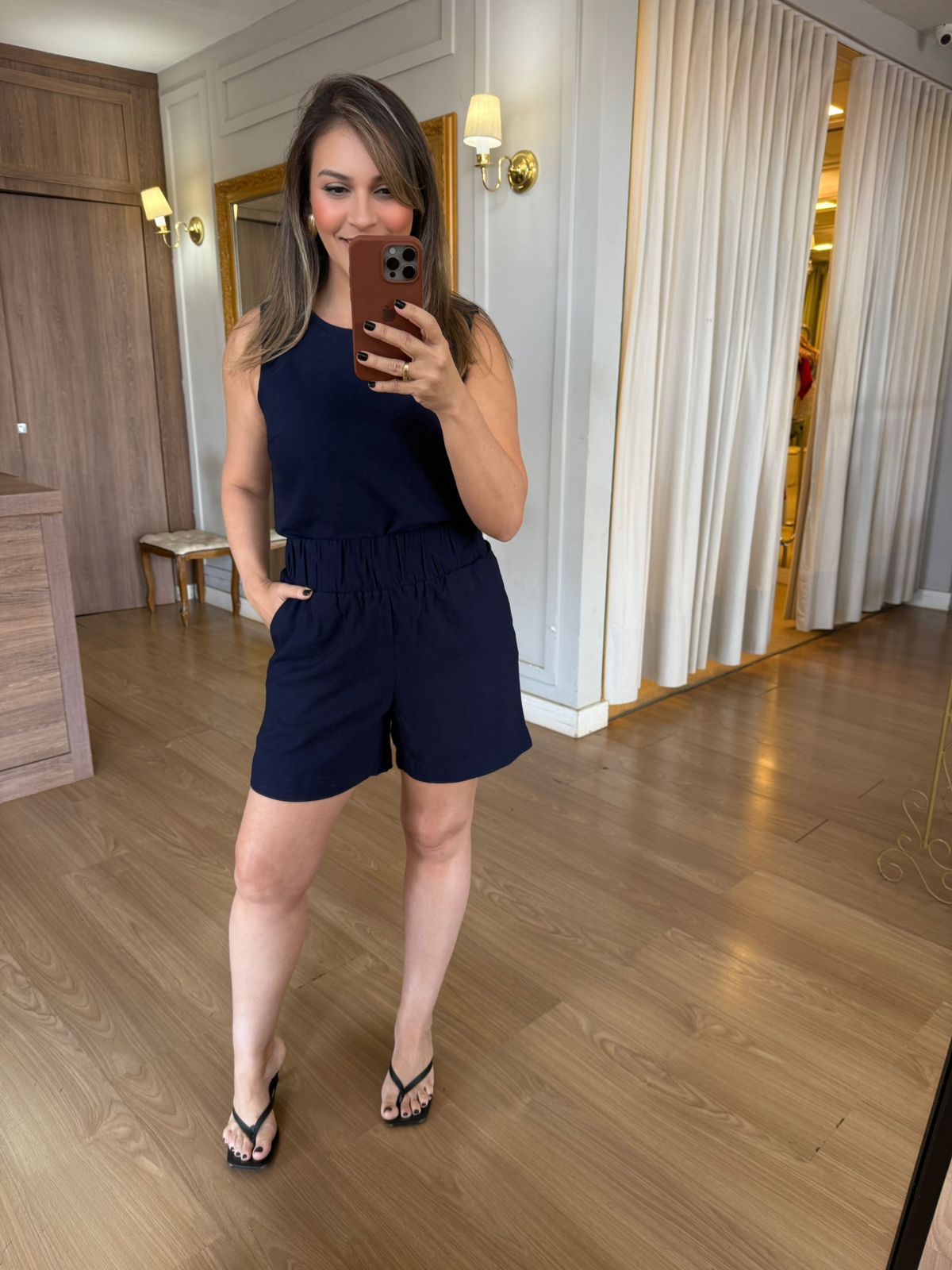 CONJUNTO EM LIOCEL ARIANA - AZUL MARINHO - Espasso Bela | Moda Feminina