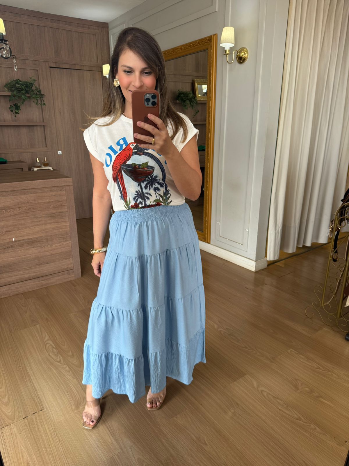 SAIA CAMADAS - AZUL CANDY - Espasso Bela | Moda Feminina