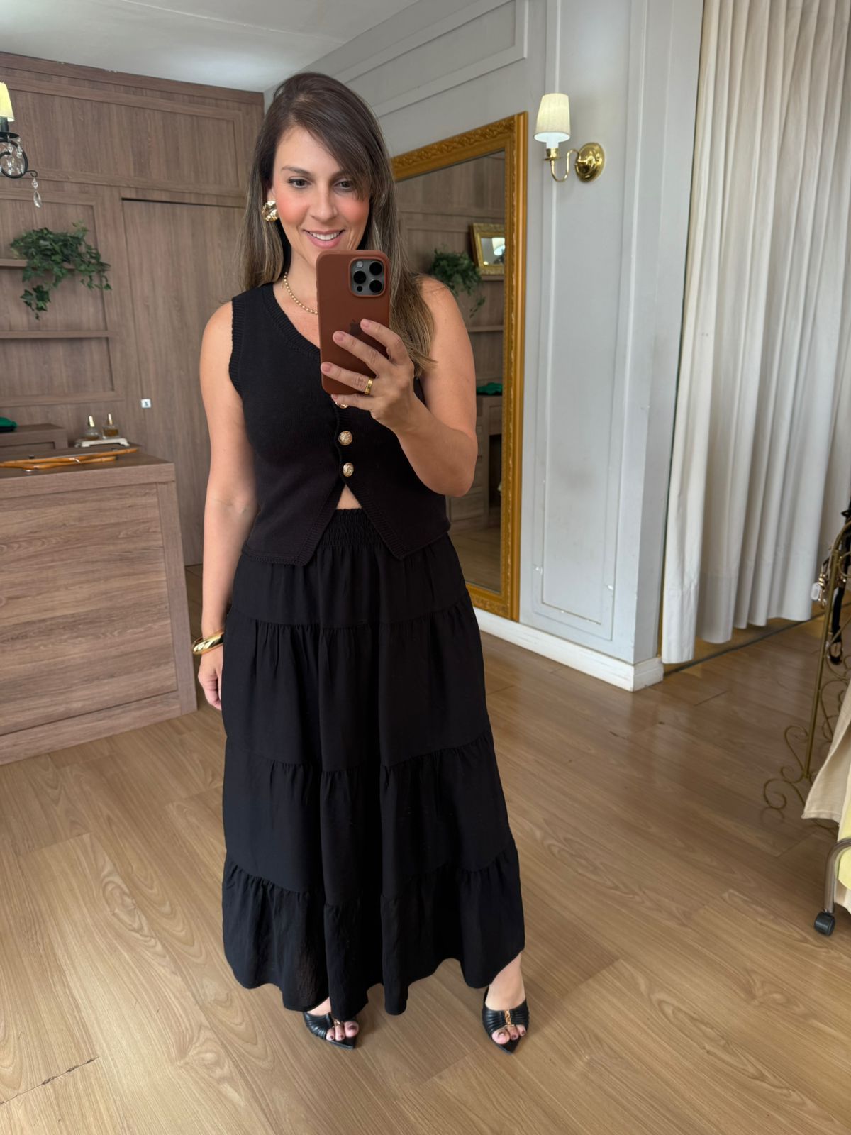 SAIA CAMADAS - PRETA - Espasso Bela | Moda Feminina