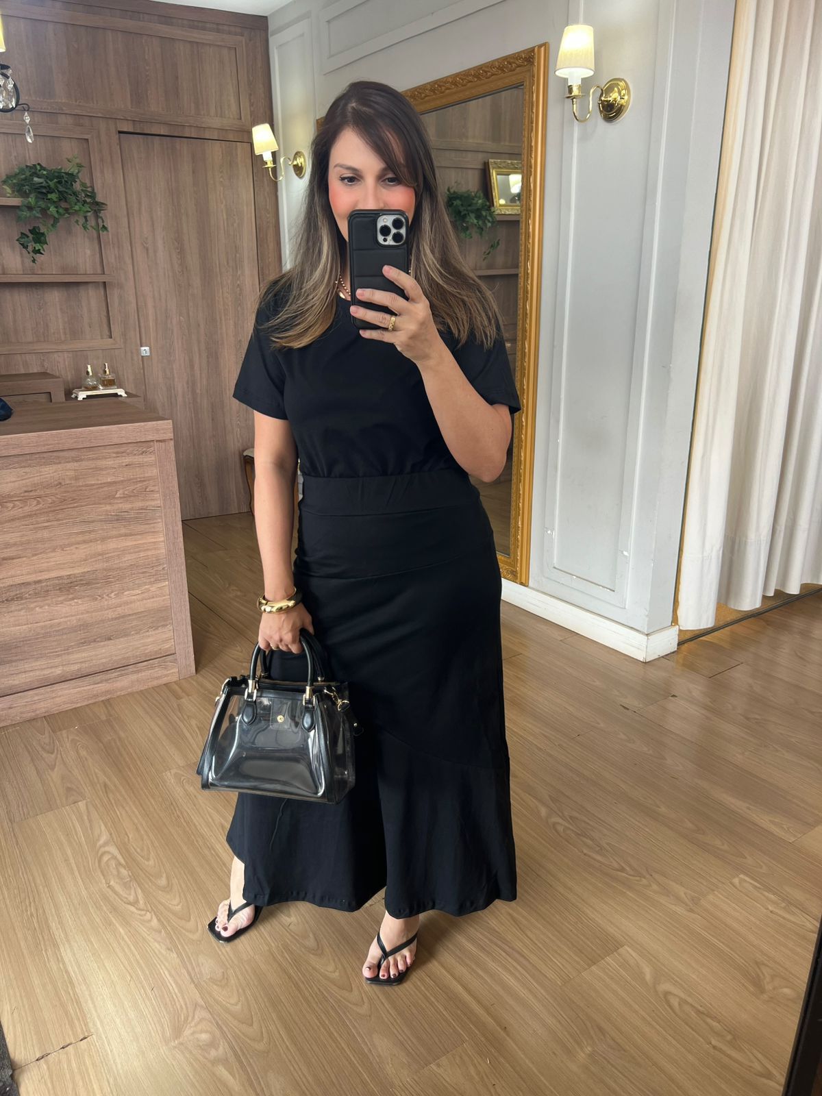 CONJUNTO MALHA DE ALGODÃO PALOMA - PRETO - Espasso Bela | Moda Feminina