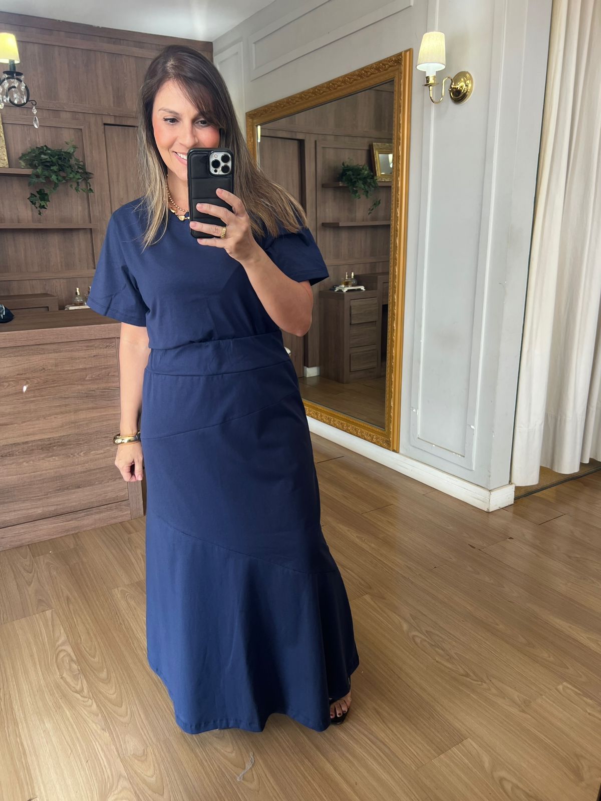CONJUNTO MALHA DE ALGODÃO PALOMA - MARINHO - Espasso Bela | Moda Feminina