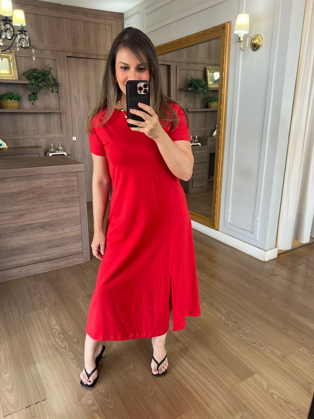 VESTIDO FENDA - VERMELHO - Espasso Bela | Moda Feminina