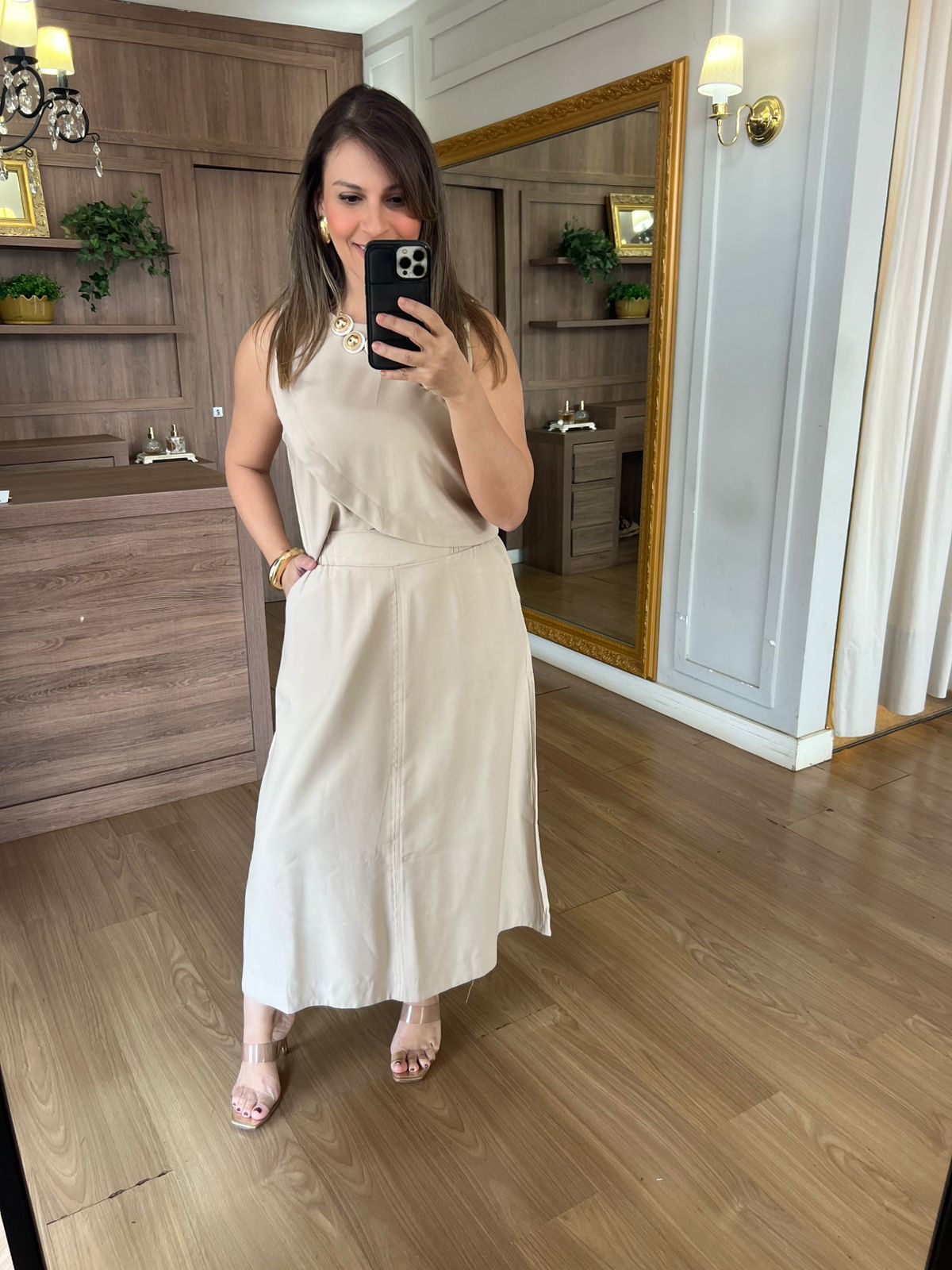 CONJUNTO EM LIOCEL BELA - AREIA - Espasso Bela | Moda Feminina