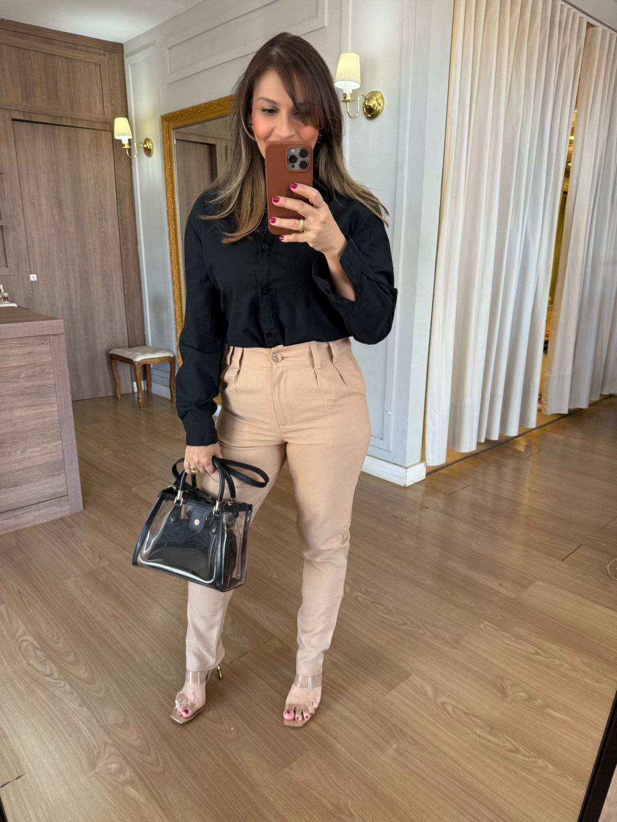 CALÇA ALFAIATARIA MI - BEGE - Espasso Bela | Moda Feminina