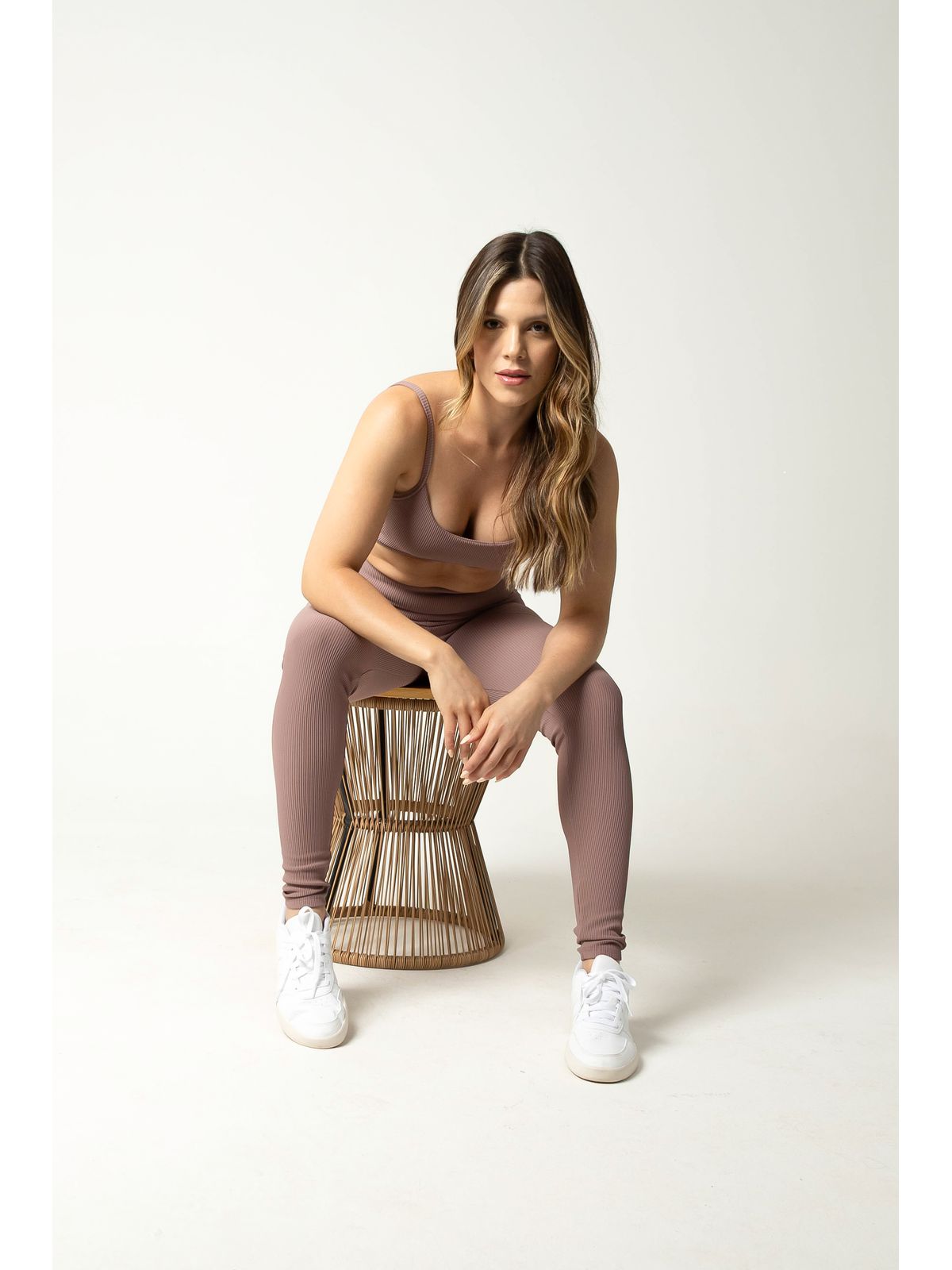 Calça Canelada Fitness Feminina Anatereza Lilás