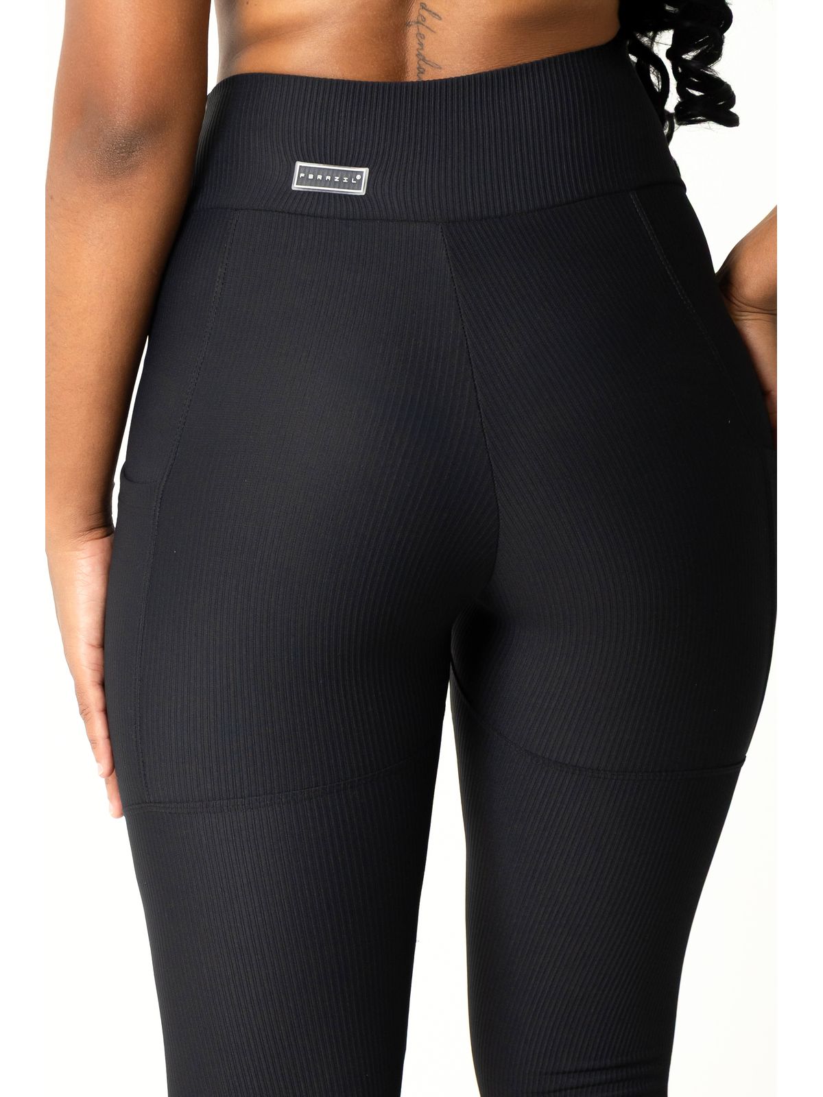 Calça Fitness Canelada Anamadu Preto