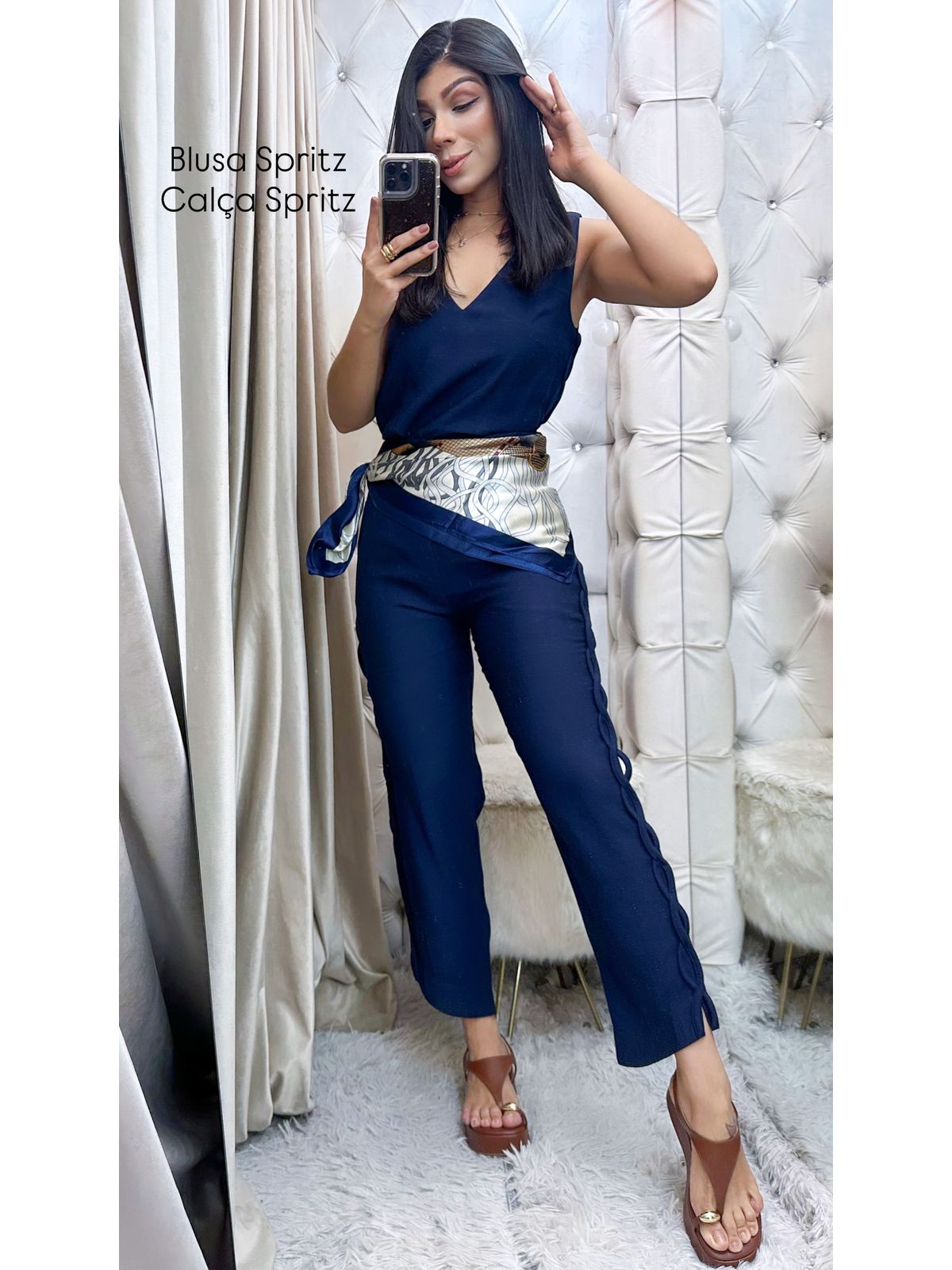 Blusa Spritz marinho - 4758-5 - FIKBELLA