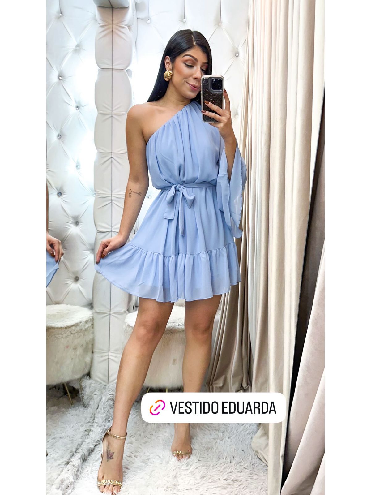 Vestido Eduarda azul claro - 3862-4 - FIKBELLA