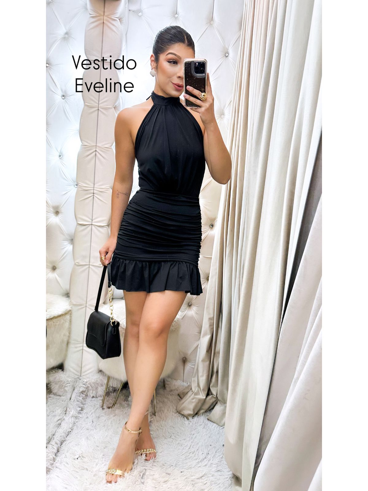 Vestido Eveline preto - 4499-1 - FIKBELLA