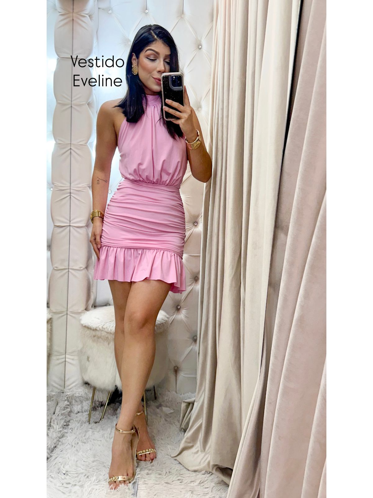 Vestido Eveline rosa - 4499-2 - FIKBELLA