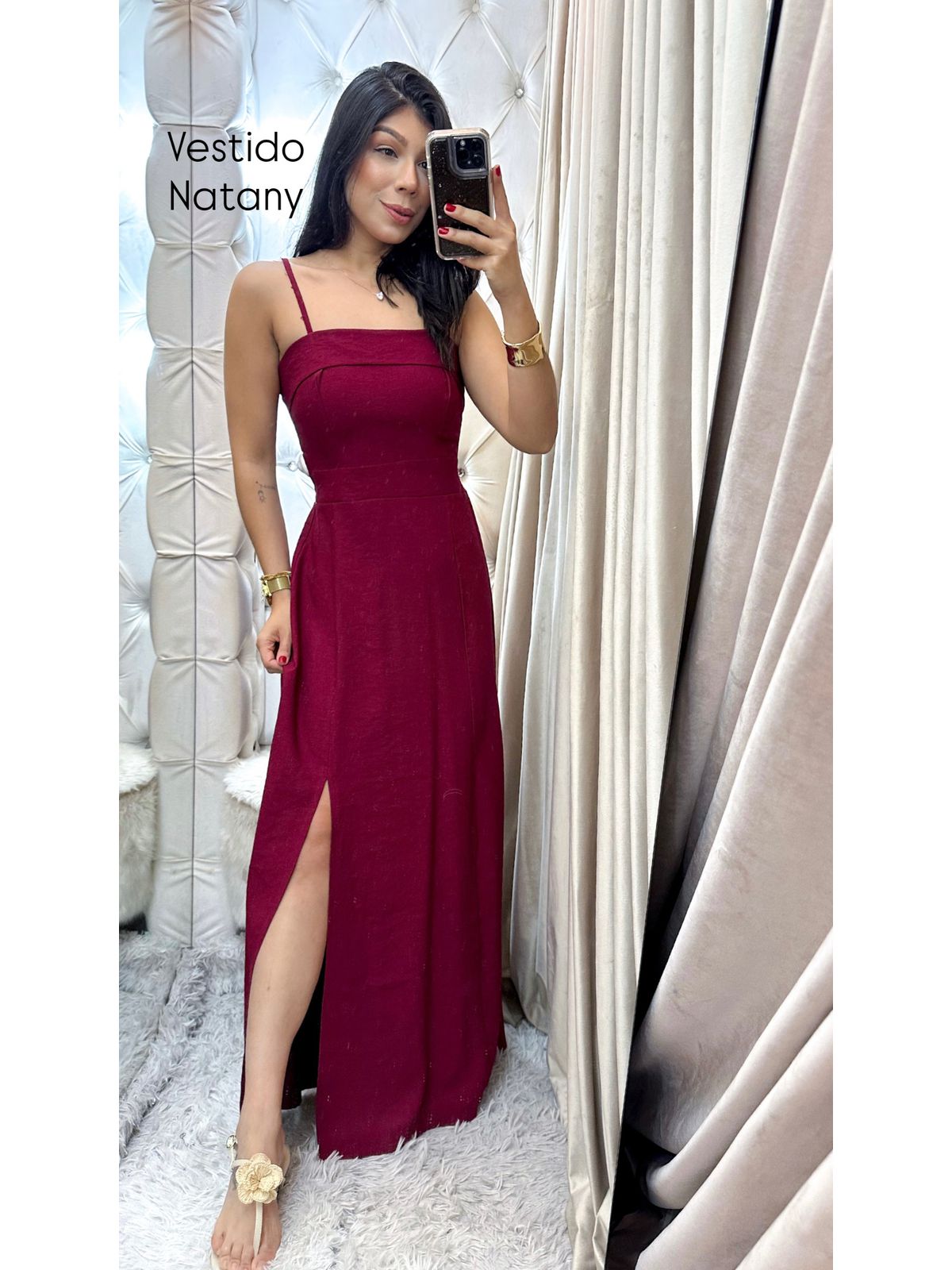 Vestido Natany marsala - 4396-2 - FIKBELLA