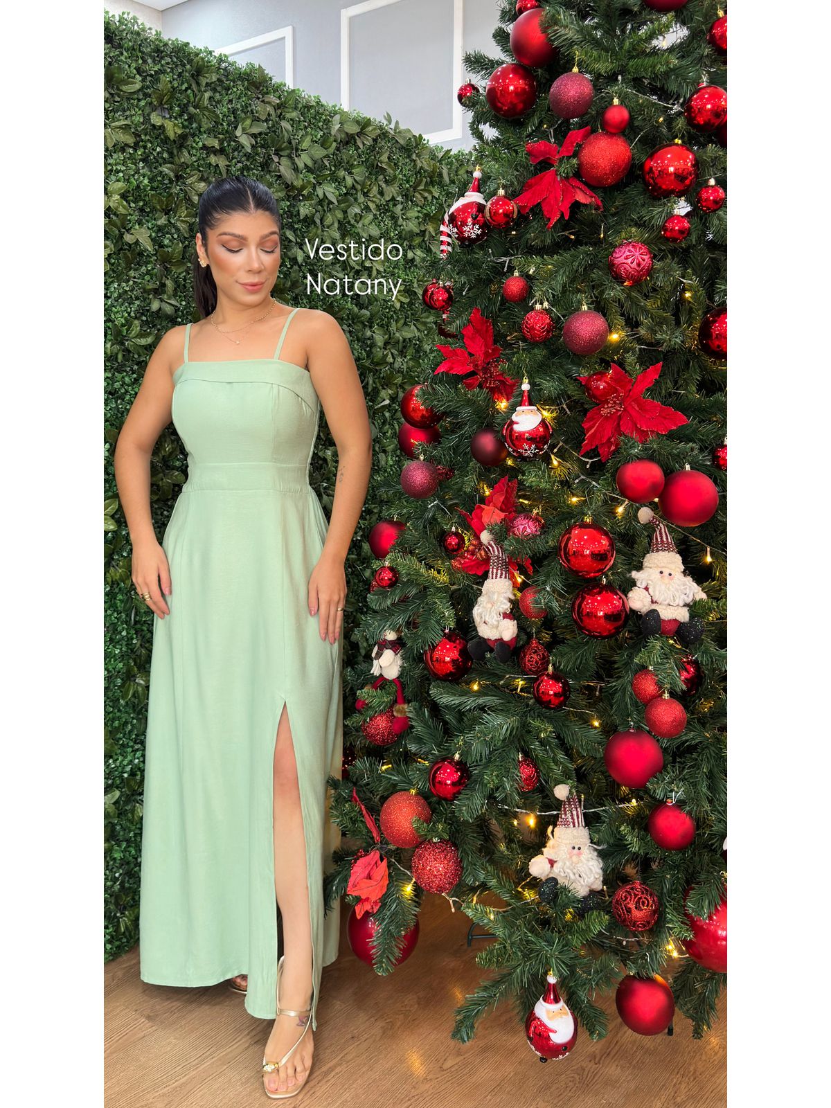 Vestido Natany verde claro - 4396-10 - FIKBELLA