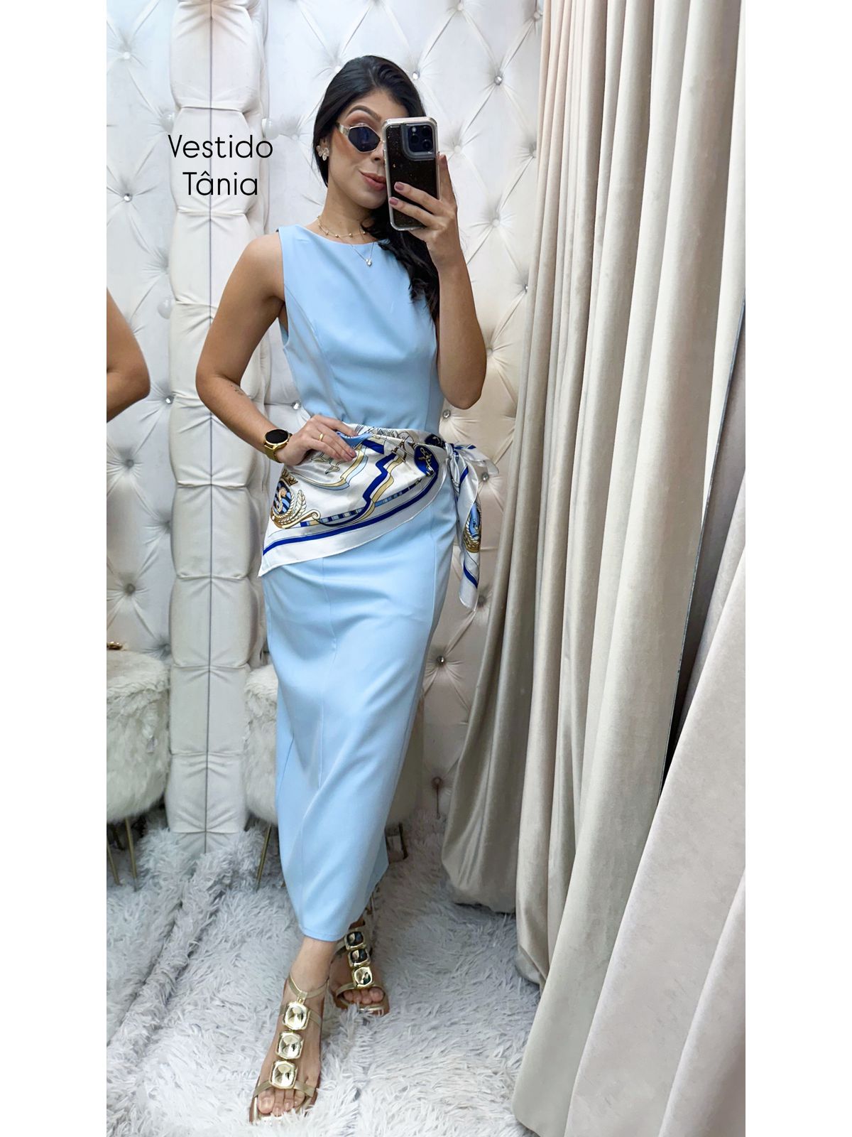 Vestido Tânia Azul claro - 4692-9 - FIKBELLA