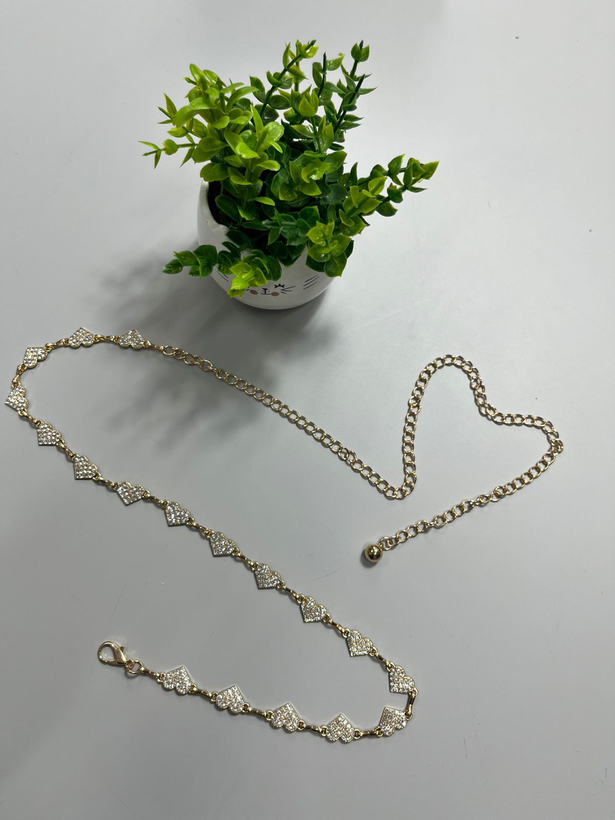 Cinto Corrente de Coração Dourado - Isa Cintra Moda Infantil