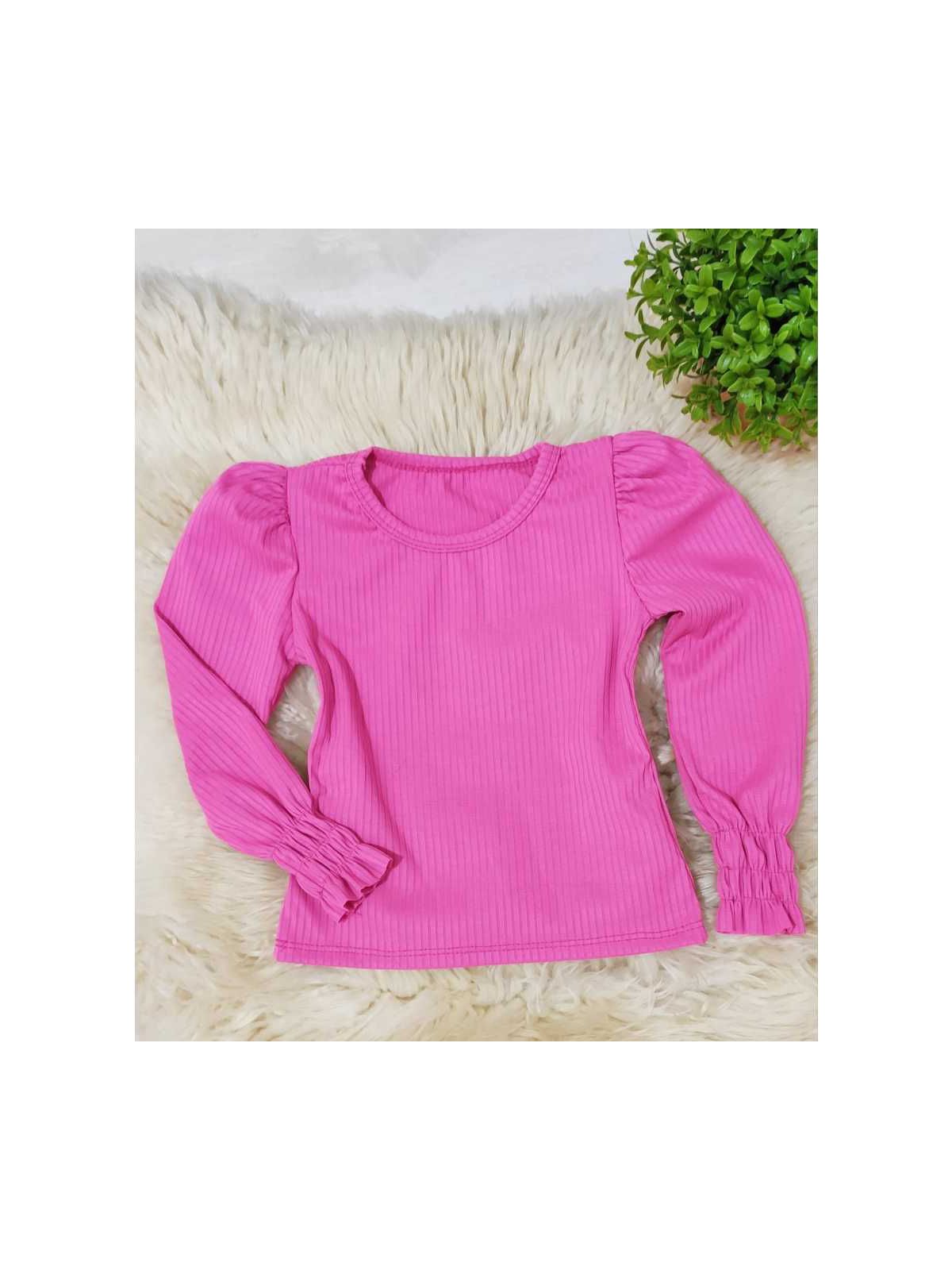 Blusa Manga Longa Lastex Rosa - Isa Cintra Moda Infantil